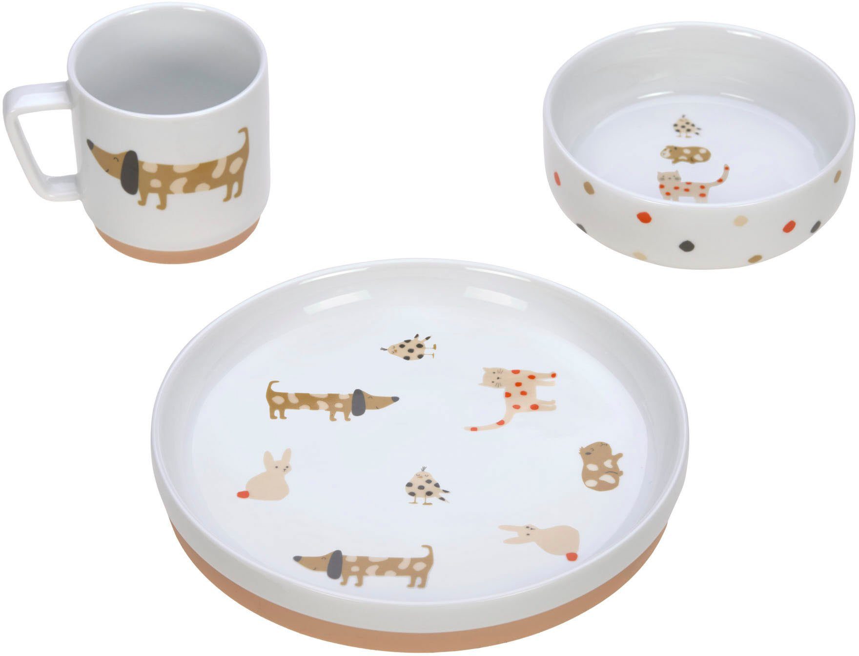 Kindergeschirr-Set Little Mateys, spicy orange