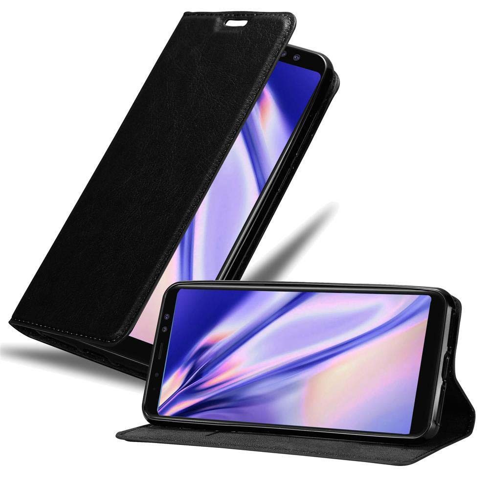 Cadorabo Handyhülle für Samsung Galaxy A8 2018 Hülle Samsung Galaxy A8 2018, Hülle Schutzhülle mit Standfunktion, Magnetverschluss und Kartenfach
