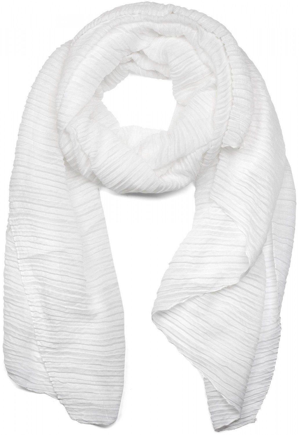 styleBREAKER Modeschal Gekreppter Unifarbener Schal, (1-St)