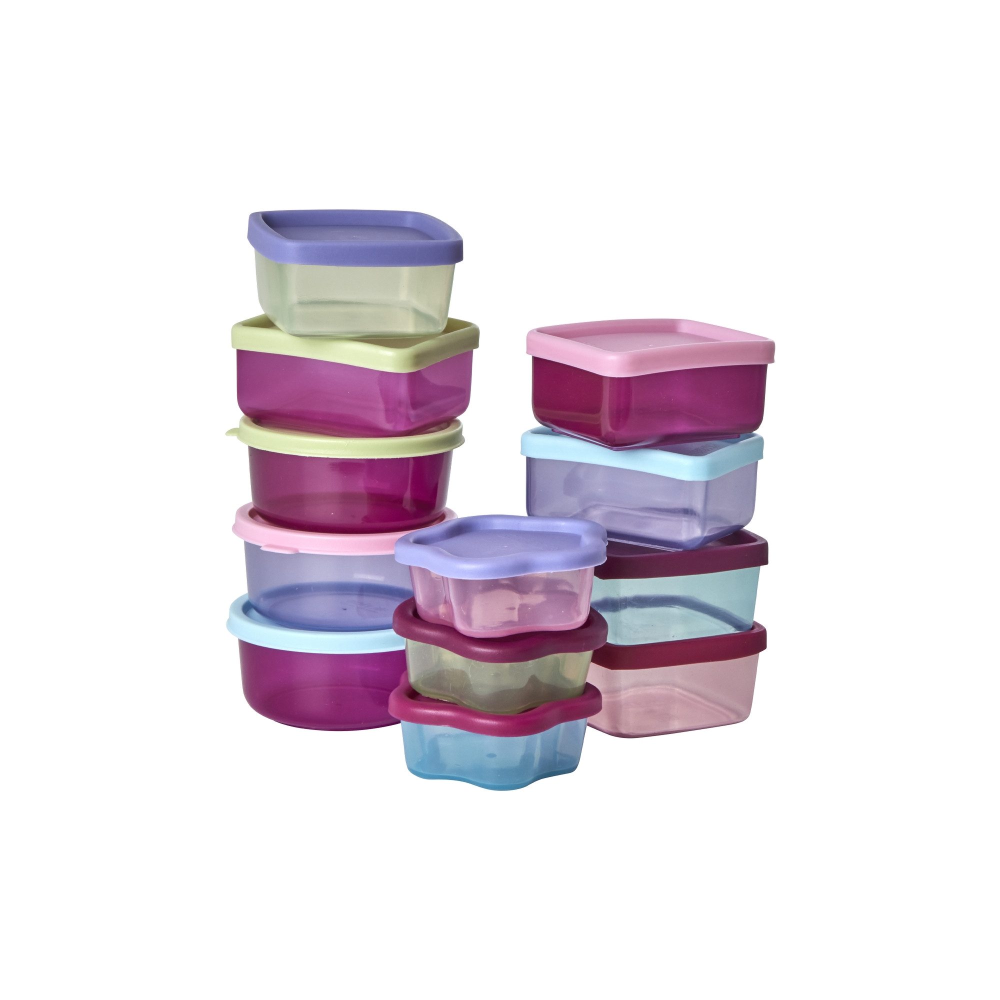 rice Vorratsdose Rice Kleine Lebensmittelboxen im 12er Pack Mehrfarbig