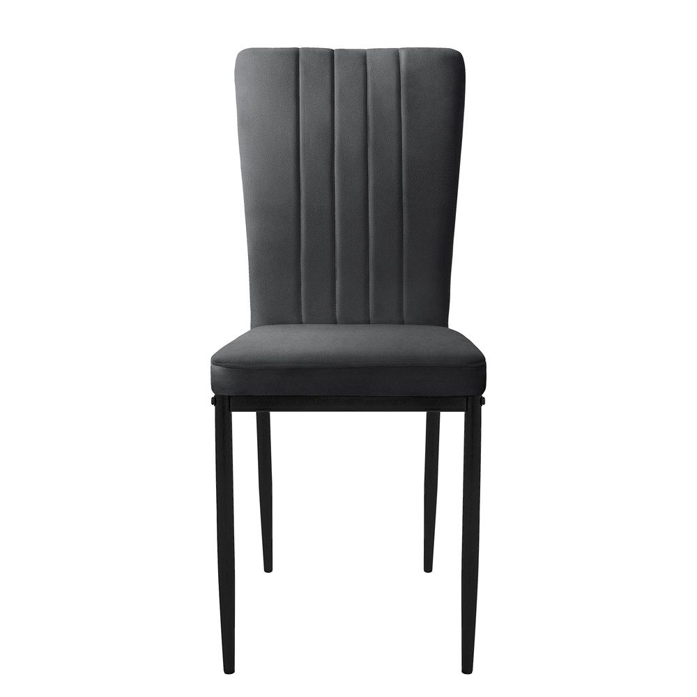 ML-DESIGN Stuhl Esszimmerstuhl mit Rückenlehne Samtbezug & Metallbeinen Küchenstühl (4 St), Polsterstuhl ergonomisch Esstisch-Stuhl Wohnzimmerstuhl – Bild 2 von 5