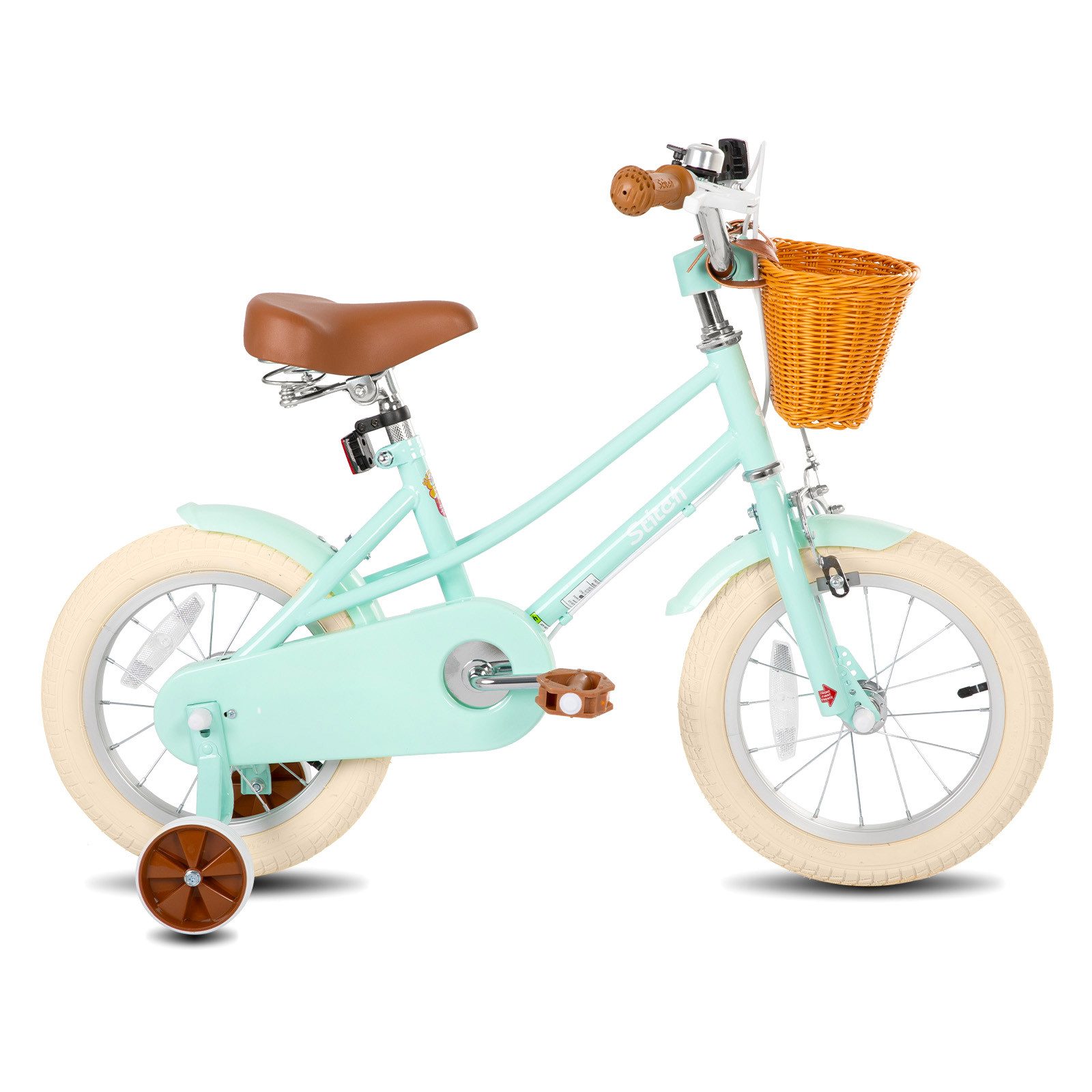 JOYSTAR Kinderfahrrad 12/14/16/18/20 Kinderfahrrad für 2-13 Jahre alte Mädchen, 12" 14" 16" Zoll mit Stützrädern & Korb, Kotflügel 20 Zoll mit Ständer