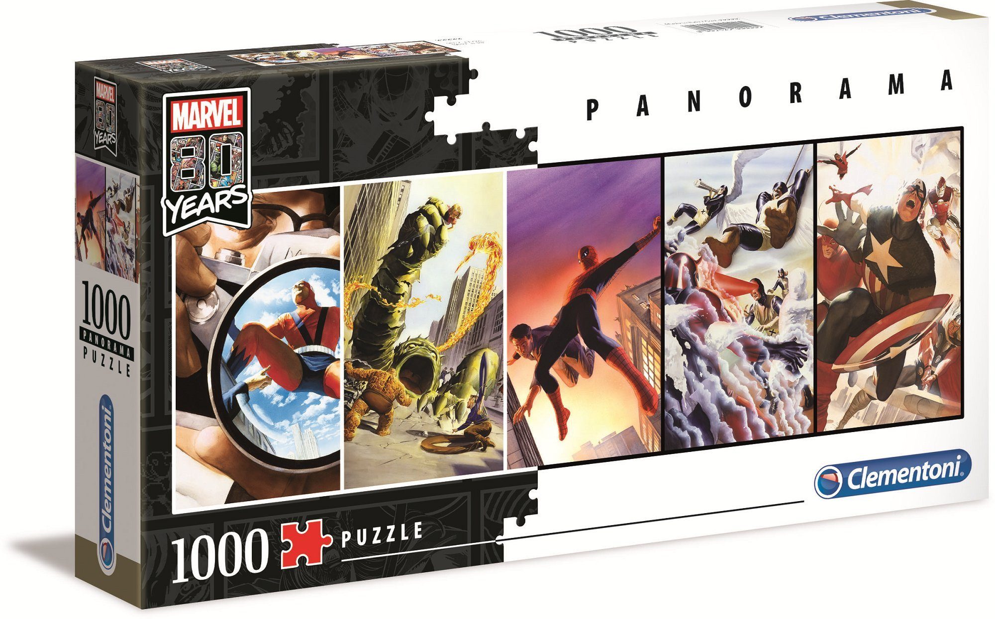 Puzzle 39546 Marvel 80 Jahre 1000 Teile Panorama Puzzle, 1000 Puzzleteile, 80 Jahre Edition