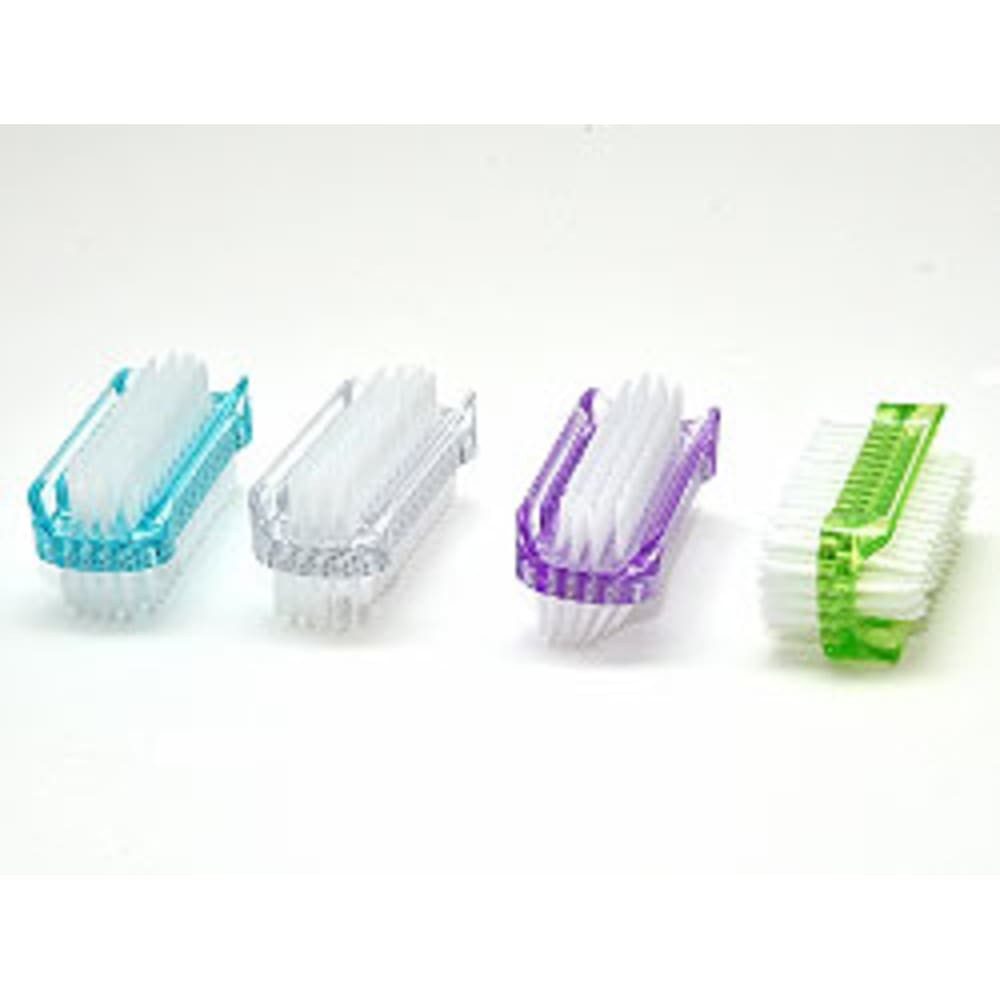 HundB Nagelbürste 1x Handwaschbürste, doppelseitig, transparent, Farbe zufällig, Stück, 1-tlg., Handwaschbürste, Reinigungsbürste Nagelbürste Putzbürste Waschbürste Pflegebürste
