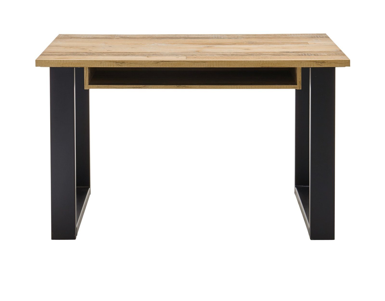 Furn.Design Schreibtisch Stove (Computertisch in Used Wood Vintage mit Stauraum, 125 x 60 cm), mit Metallgestell