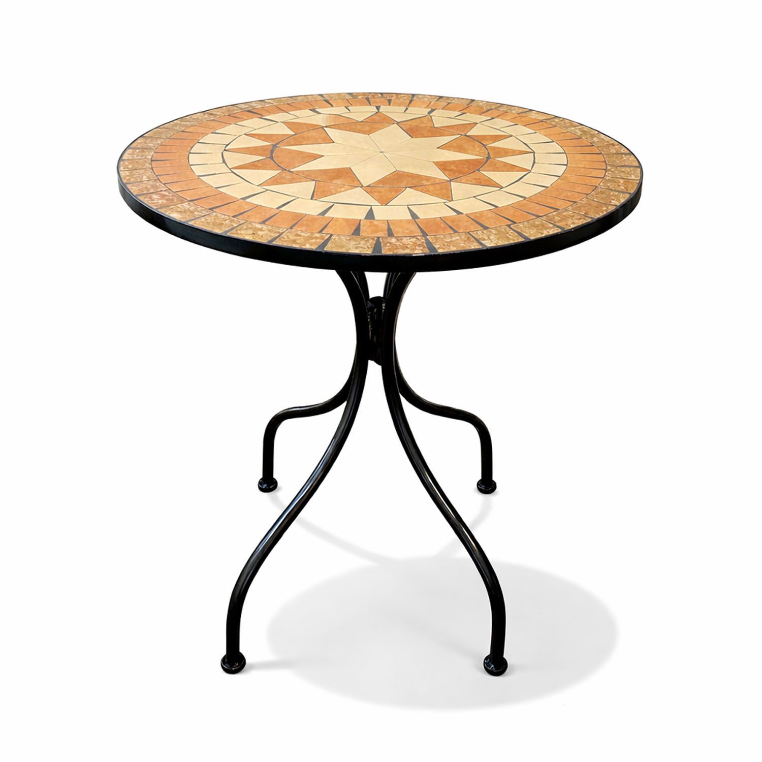 Mojawo Küchentisch Mediterraner Mosaik Gartentisch Bistrotisch Tisch Outdoortisch Ø60cm