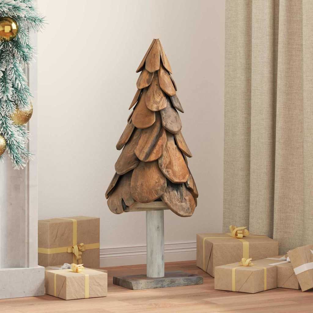 vidaXL Künstlicher Weihnachtsbaum Weihnachtsbaum Braun 91 cm Massivholz
