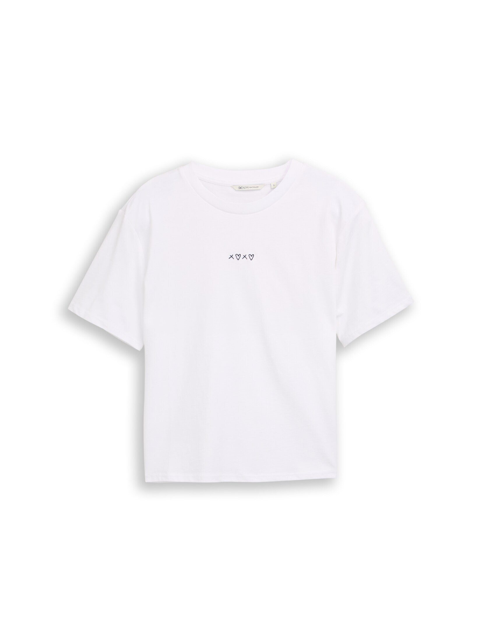 TOM TAILOR Denim T-Shirt T-Shirt Boxy Fit T-Shirt mit Stickerei günstig online kaufen