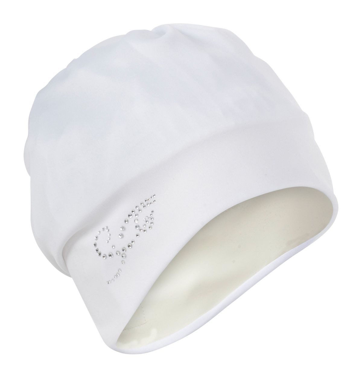 Fashy Badekappe Fashy - Badehaube Badekappe Damen Weiß mit Strasssteinen 3479-10