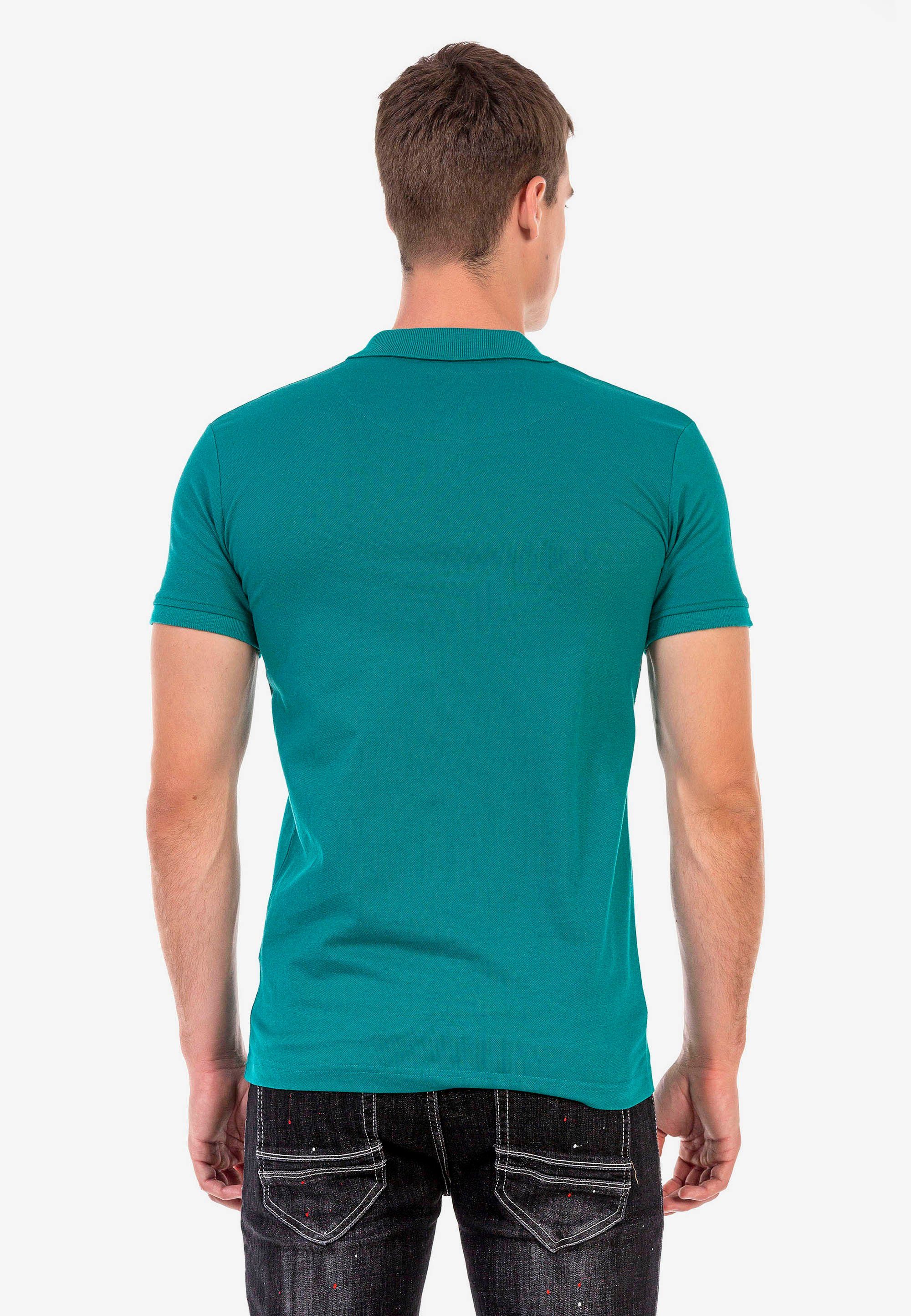 Cipo Poloshirt kleiner Baxx Markenstickerei mit grün &