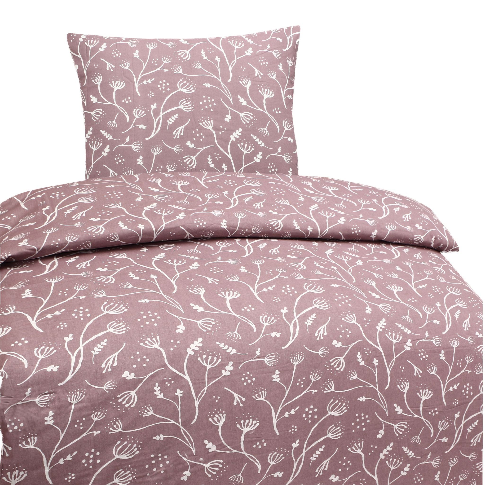 JACK Bettwäsche 135x200cm Botanica in Rot Grün Grau, Renforcé, 2 teilig, Pf günstig online kaufen