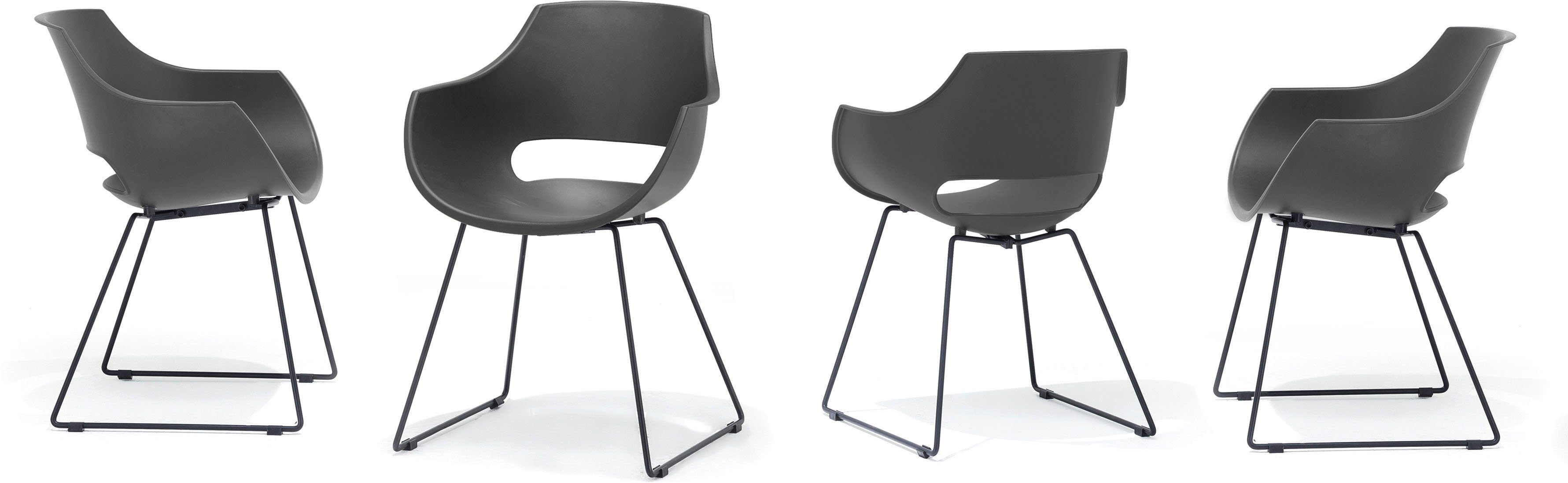 MCA furniture Schalenstuhl Rockville (Set, Grau 120 Stuhl | Grau belastbar 4 bis Kg St)