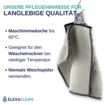 ELEXACLEAN Spültuch Spüllappen, Mikrofaser waschbar, (Set, 4-tlg., 24x20 cm), fusselfrei, für Küche, Geschirr, Haushalt