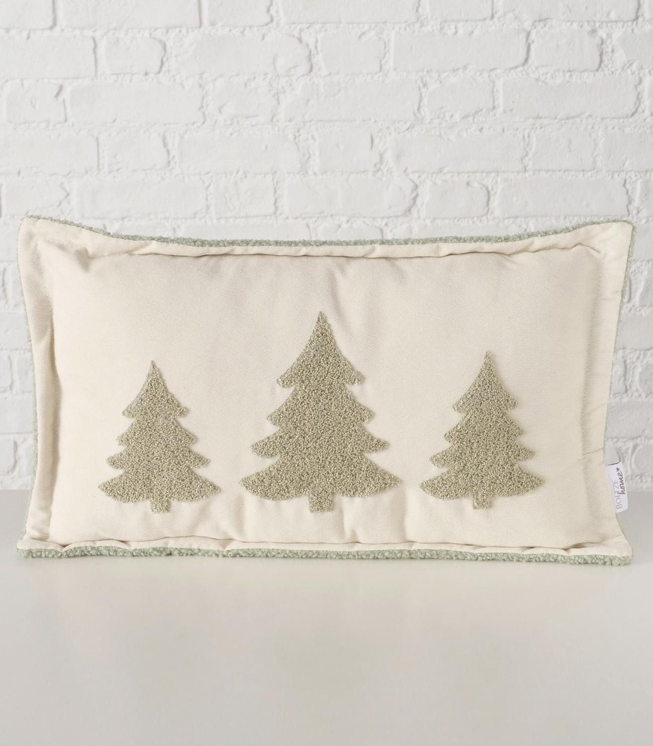 BOLTZE GRUPPE GmbH Dekokissen NEVIO, 50 x 30 cm, Creme, Grün, Polyester, Ki günstig online kaufen