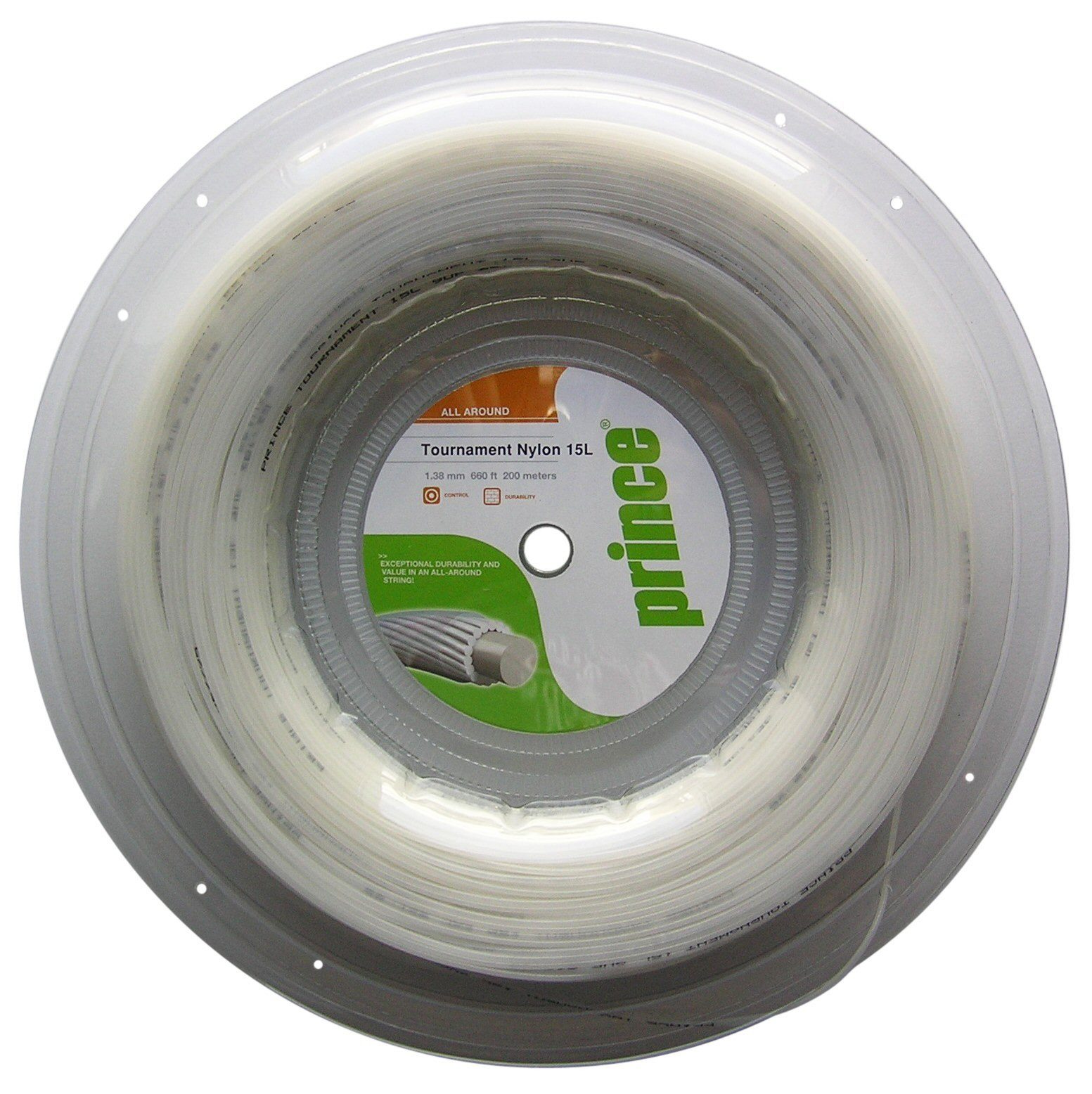 Tennissaite Tournament Nylon (Allround) weiss 200m Rolle