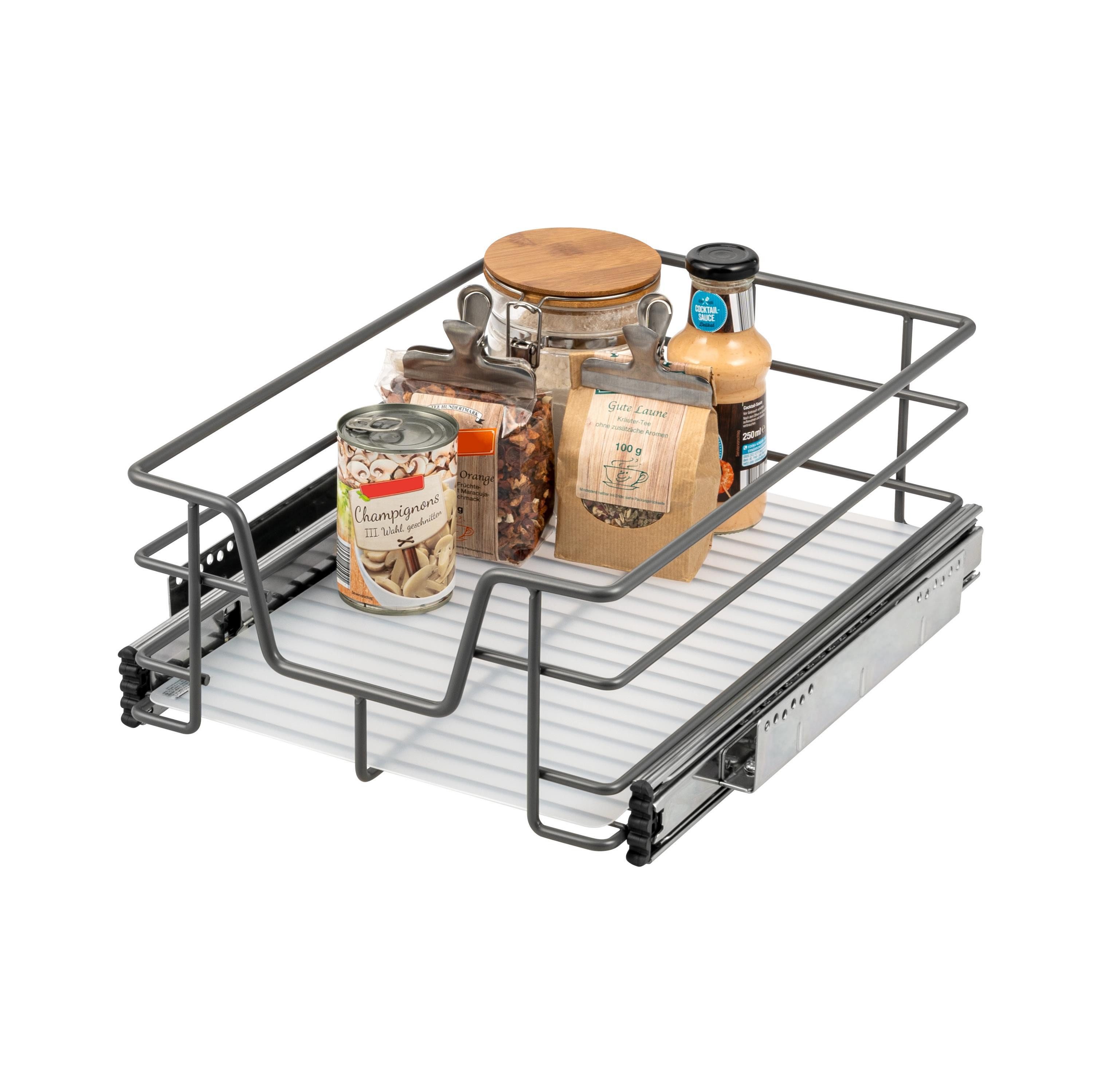 bremermann Teleskopauszug für 40 cm Schrank mit Einlegeboden, aus Metall