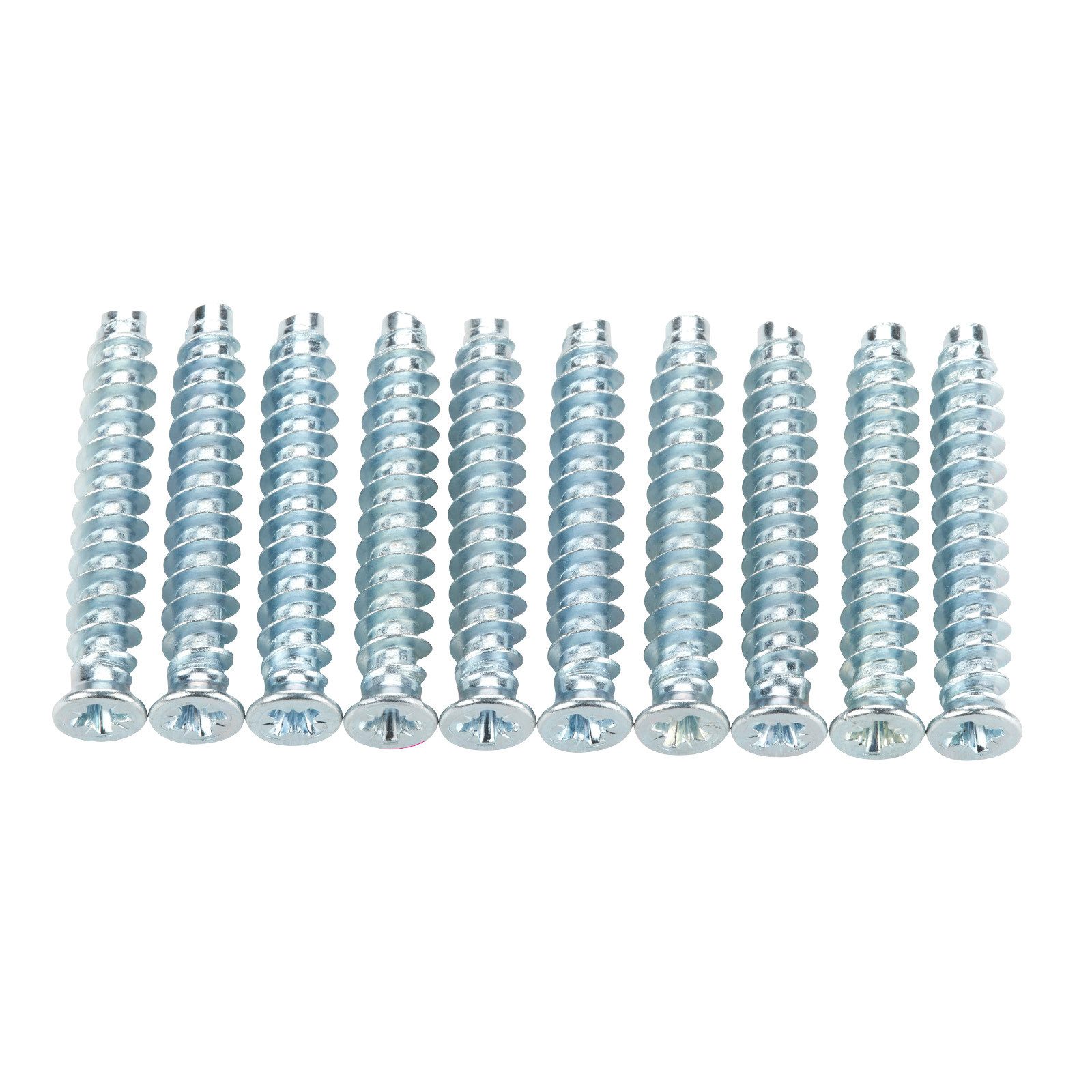 SO-TECH® Винты-Set Euroschrauben Vario Spezialschraube Vollgewinde Bohrung 5 mm, (10 St), 6,3 x 35 mm (Kopfdurchmesser: 7,7 mm), mit Senkkopf