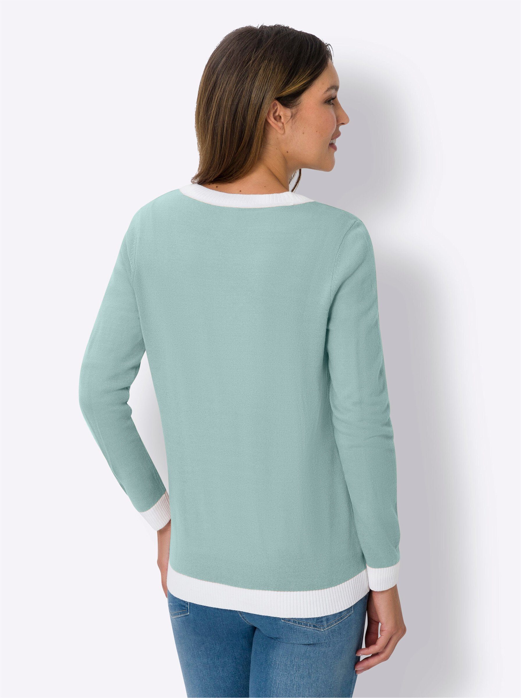 Sieh an! Strickjacke Strickjacke Langarm Jersey