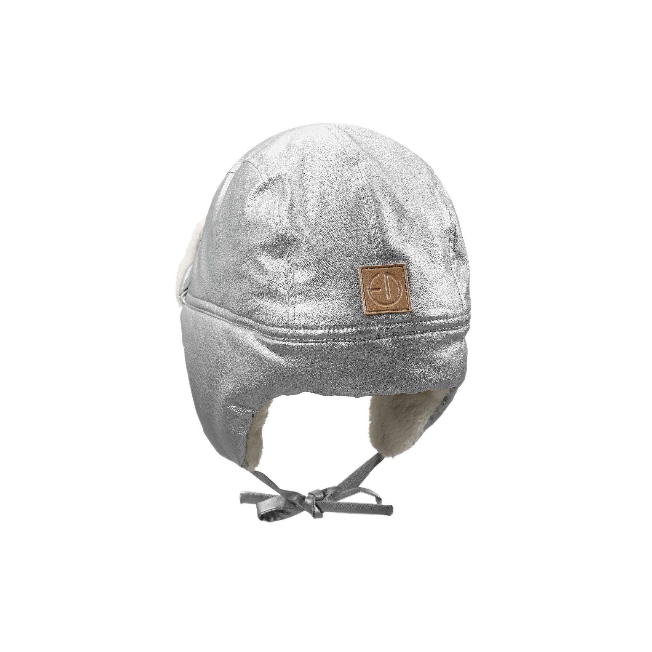 Elodie Ohrenmütze Elodie Details –Winter Babymütze gefüttert -Silver Sheen, Kopf 46-48cm (1-St)