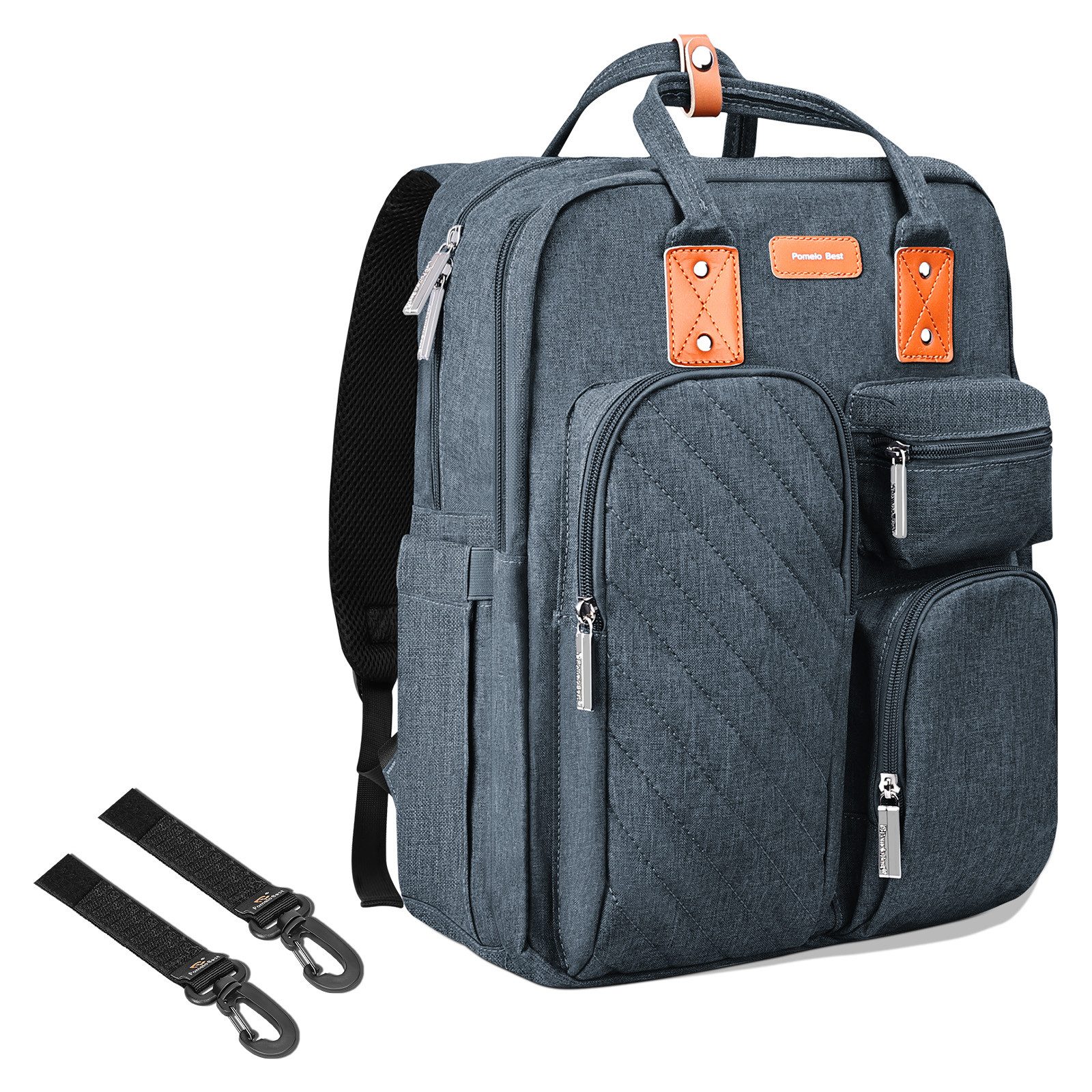 OKWISH Wickelrucksack Wickeltasche Rucksack Baby Multifunktions-Babytaschen Wärmeisolierte (Windeln Babyflasche Milchfläsche Rucksack Tasche mit Flaschenhalter, Multifunktional, Babytasche, für Mama und Papa unterwegs, mit Laptopfach), mit tragbarer mobiler Wickelauflage Schnullerhalter Kinderwagengurte