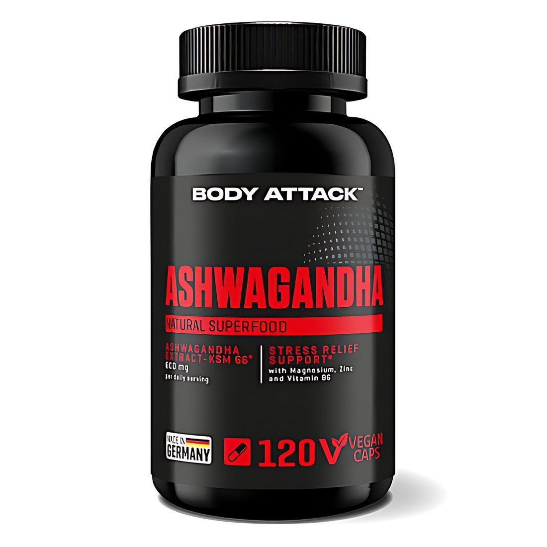 Body Attack Ashwagandha KSM-66 - 120 Kapseln Kapseln, 71 g