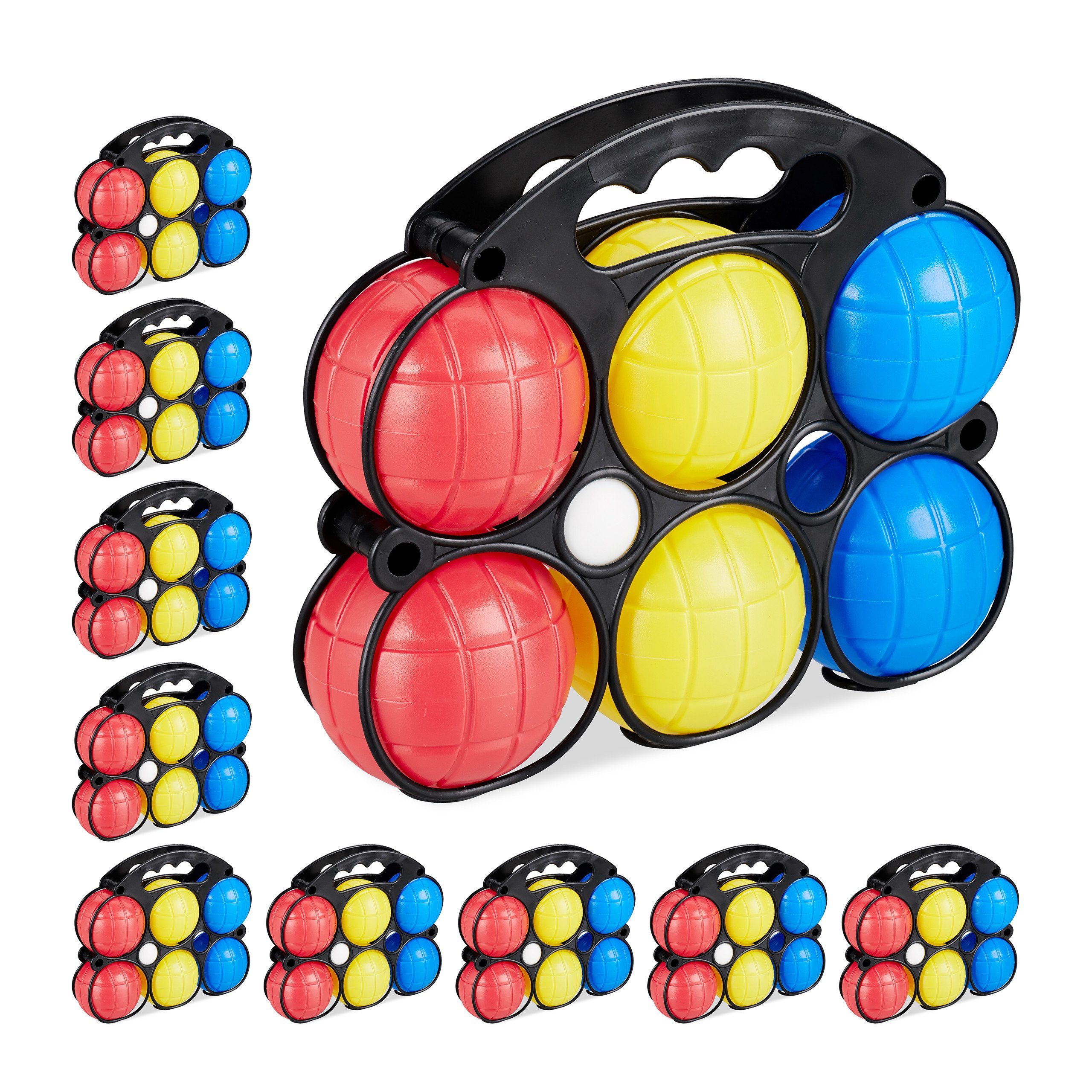 Spiel Spielball x Kugeln relaxdays Boccia à 10 6