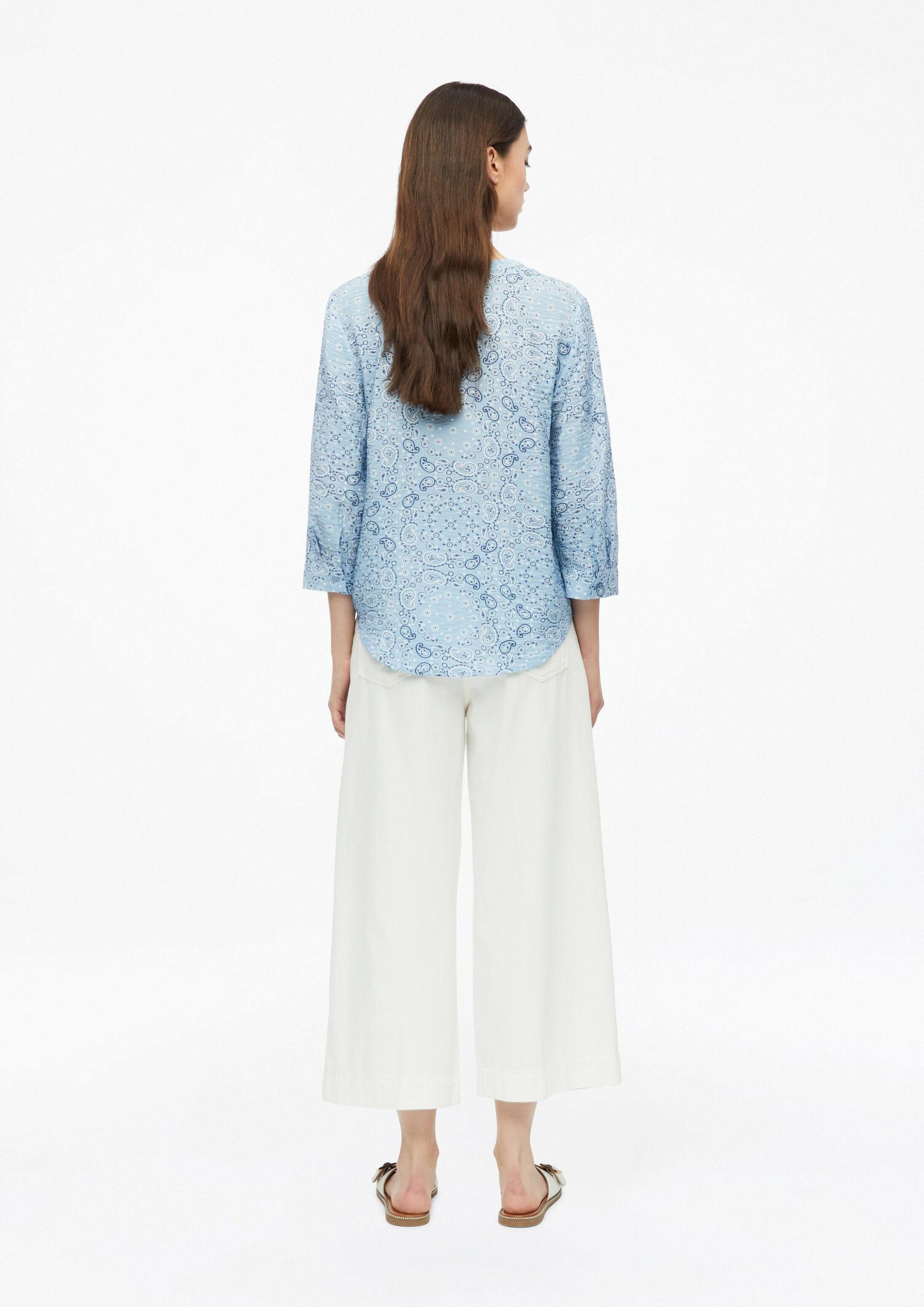 s.Oliver Kurzarmbluse Bluse Strukturierte Viskosemix-Bluse