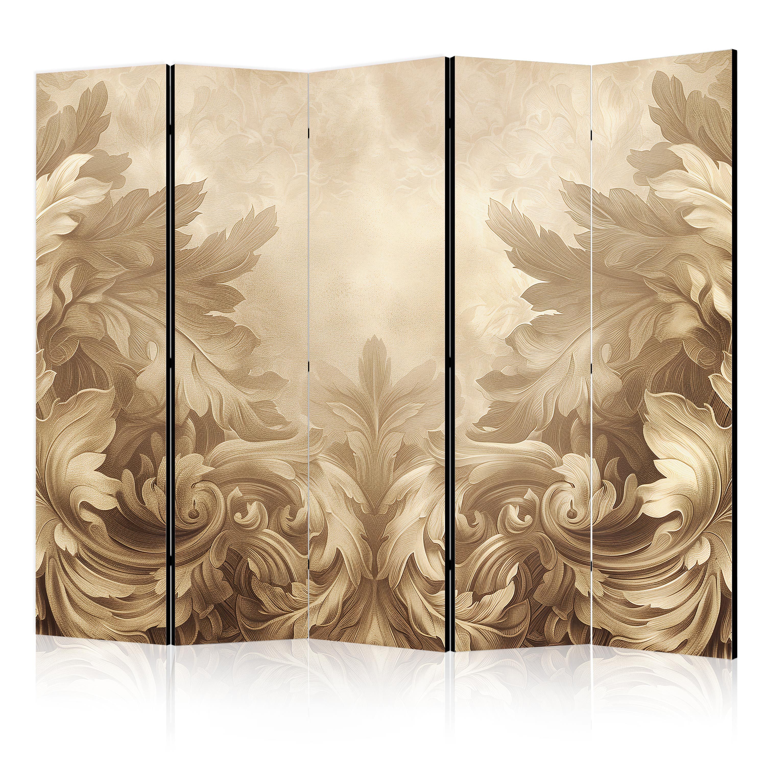Muralo Paravent 5-teilig Raumteiler klappbar Barocke Ornamente (Packung, 1 St., 225x172 cm), 3 Varianten, für das Schlafzimmer, das Wohnzimmer