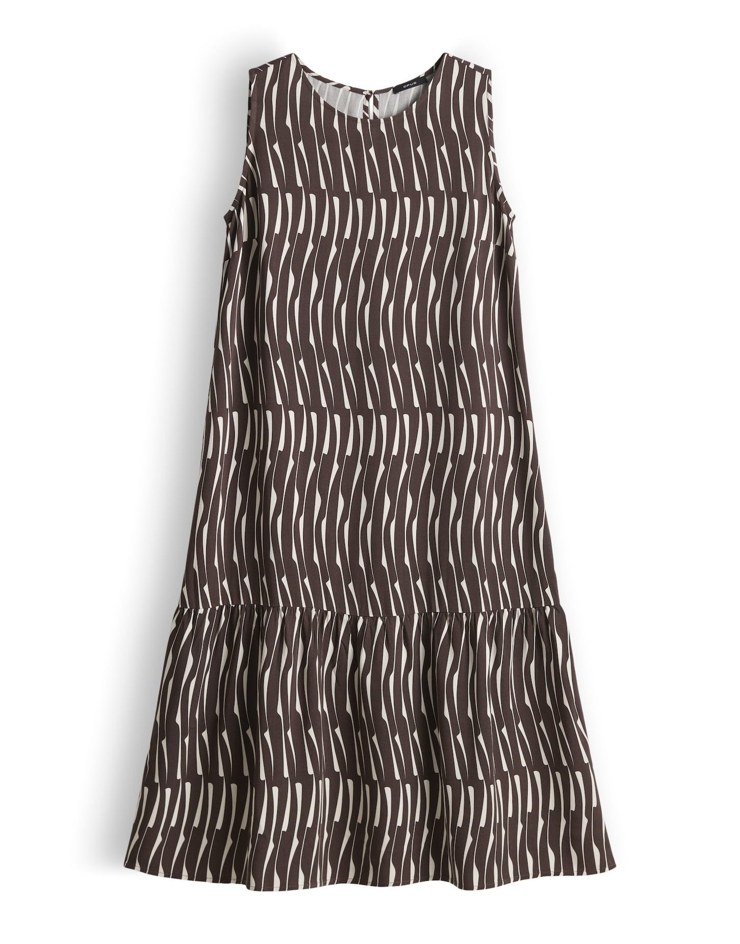 OPUS Trägerkleid Wicy bamboo aus Webware mit fließendem Fall Perlmuttknöpfe verleihen dem Look feine Eleganz