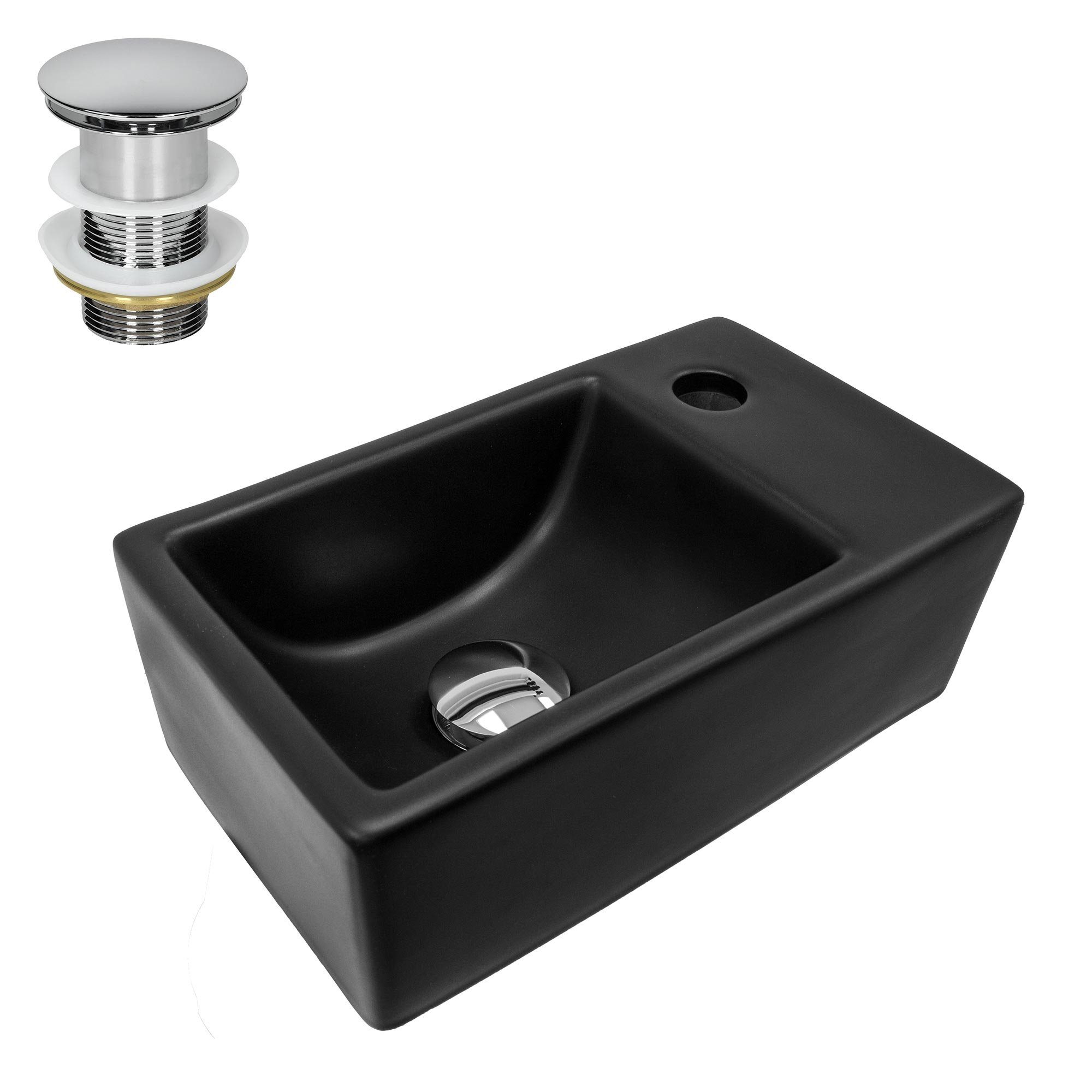 Waschbecken Waschtisch Aufsatzwaschbecken aus Keramik für Badezimmer / Gäste-WC