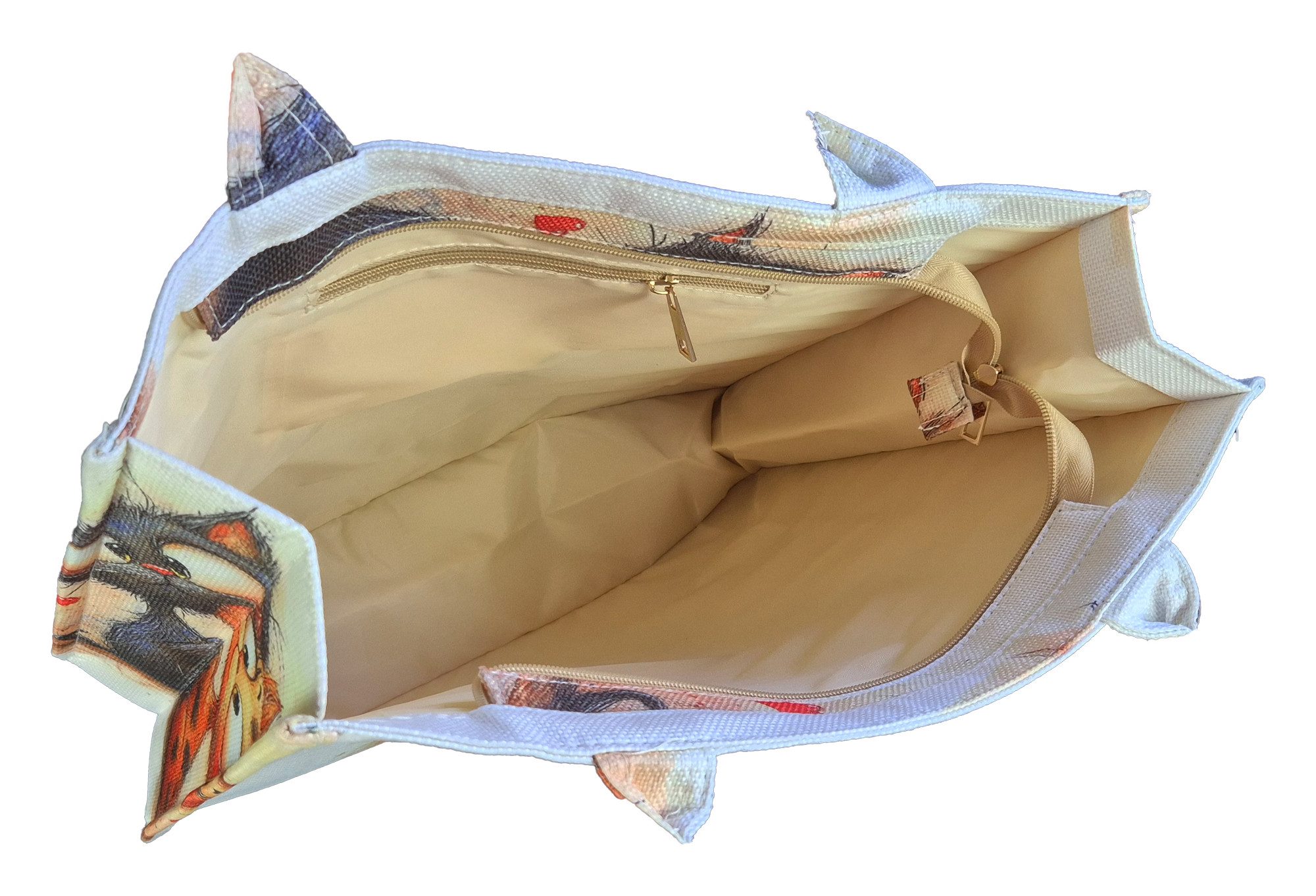 Einkaufszauber Shopper Shoppertasche Verliebte Katzen - Strandtasche Totebag -, perfekt für jede Katzenbesitzerin – Bild 4 von 4