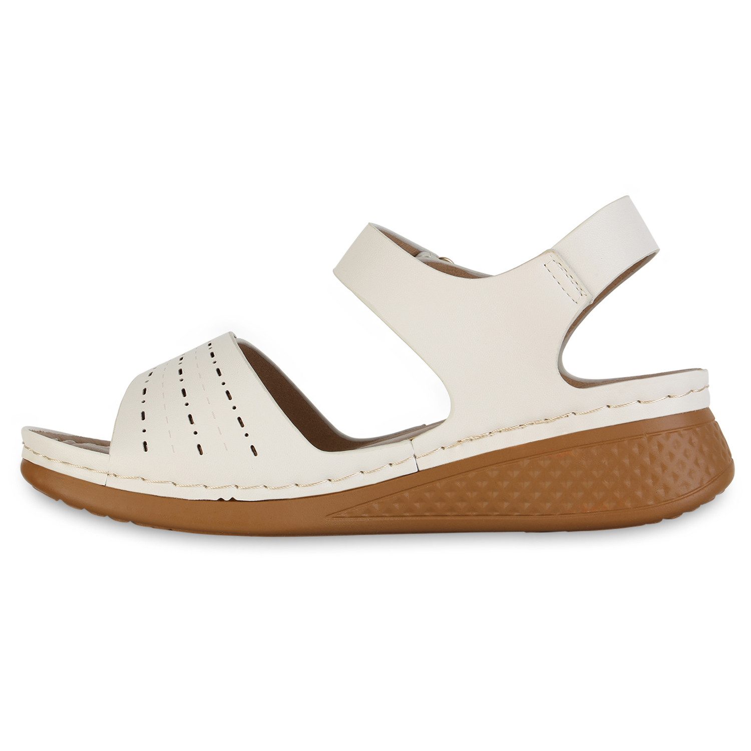 VAN HILL 841627 Sandale Damen Komfort Sandalen Bequem Cut-outs Freizeit Led günstig online kaufen