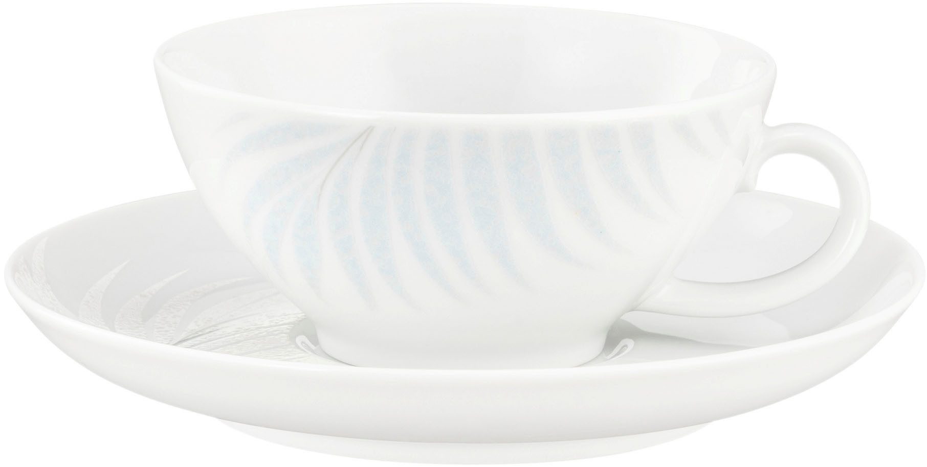 Seltmann Weiden Teeservice Geschirr-Set, 18 Teile, Liberty Mediterranean, klein (18-tlg), 6 Personen, Porzellan, Tassen, Untertassen, Teller, Made in Germany,18 Teile, für 6 Personen
