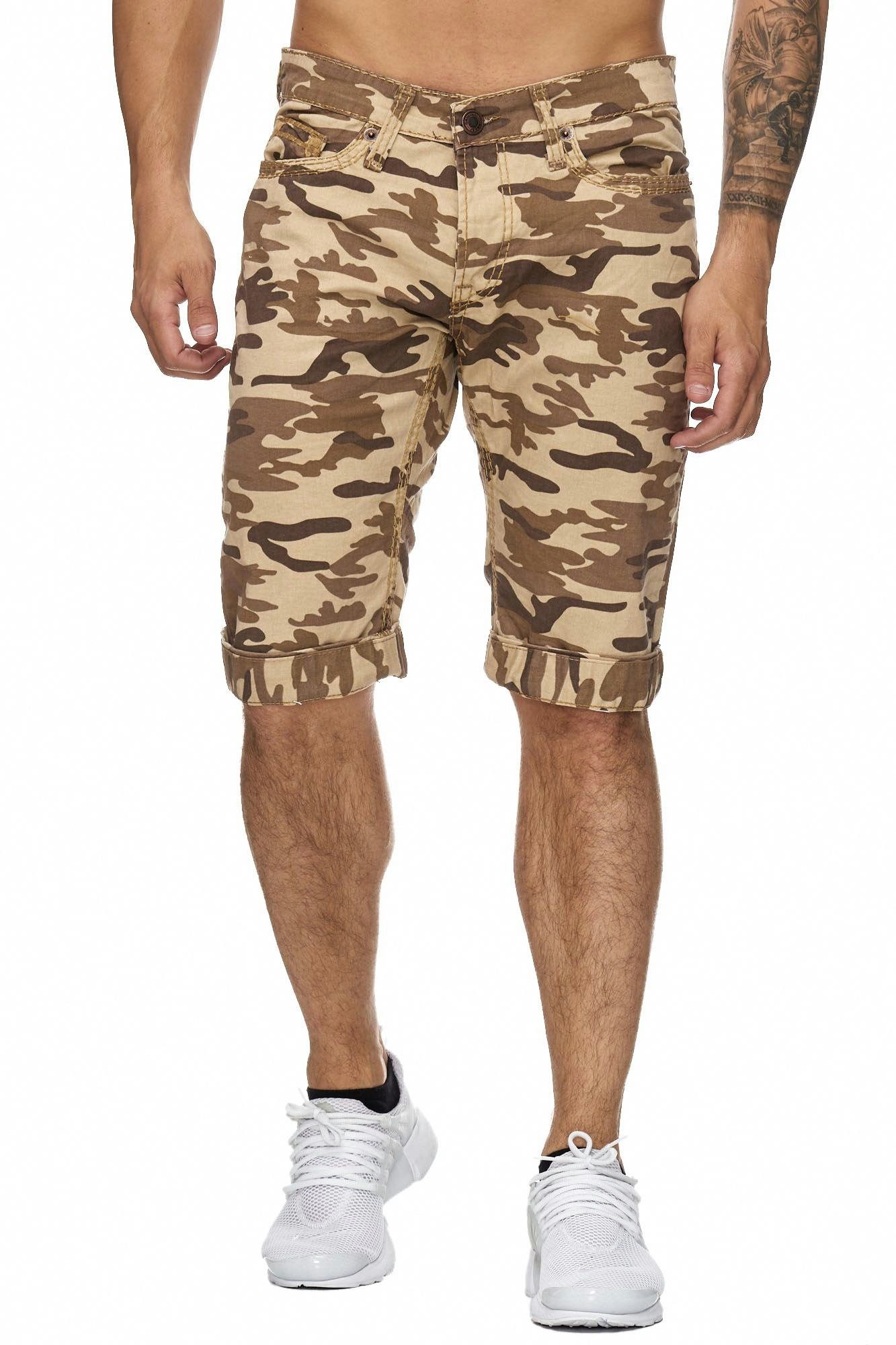 OneRedox Shorts 4023C (Kurze Hose 1-tlg., modischem Design) im Sweatpants, Blau Freizeit Casual Bermudas Fitness
