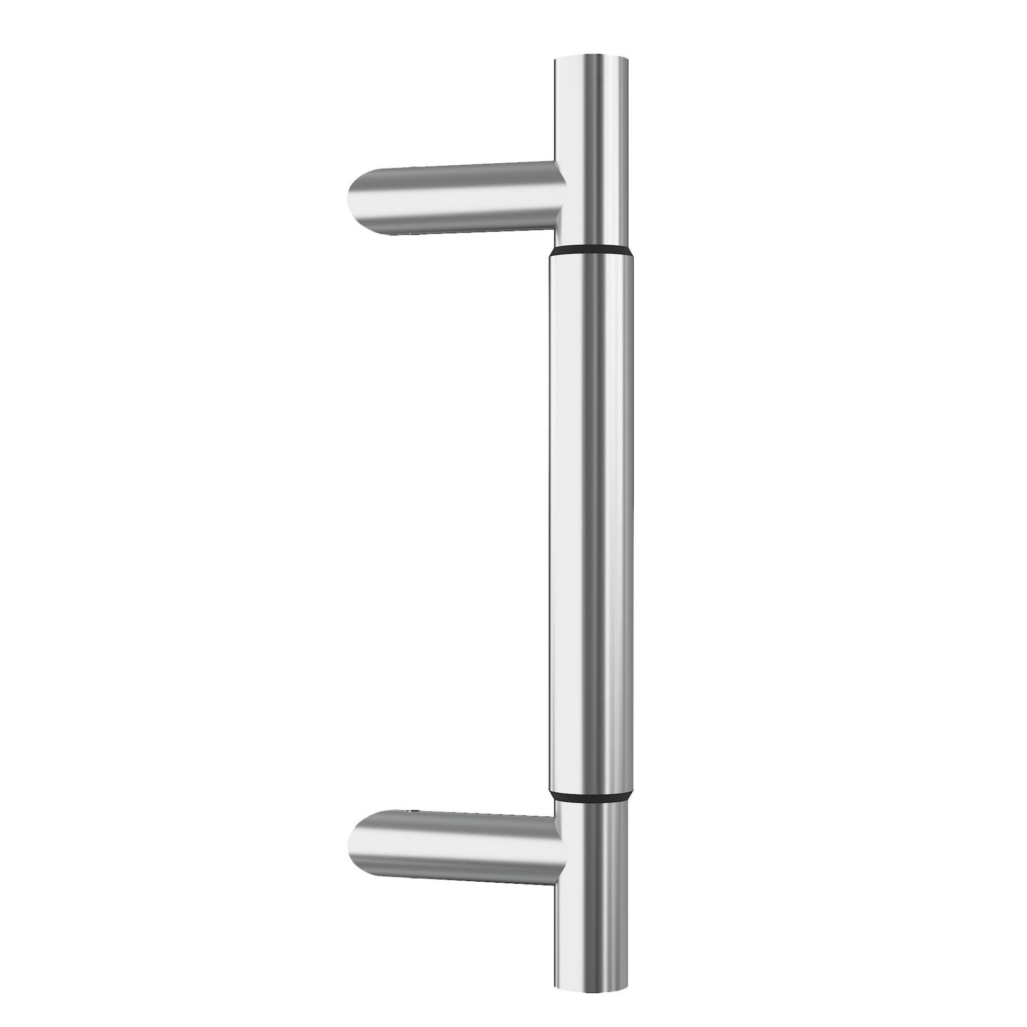BASI Stoßgriff Stangengriff (Packung), Einzeln, variabel 200 bis 300 mm, 45 Grad Stützen, Edelstahl