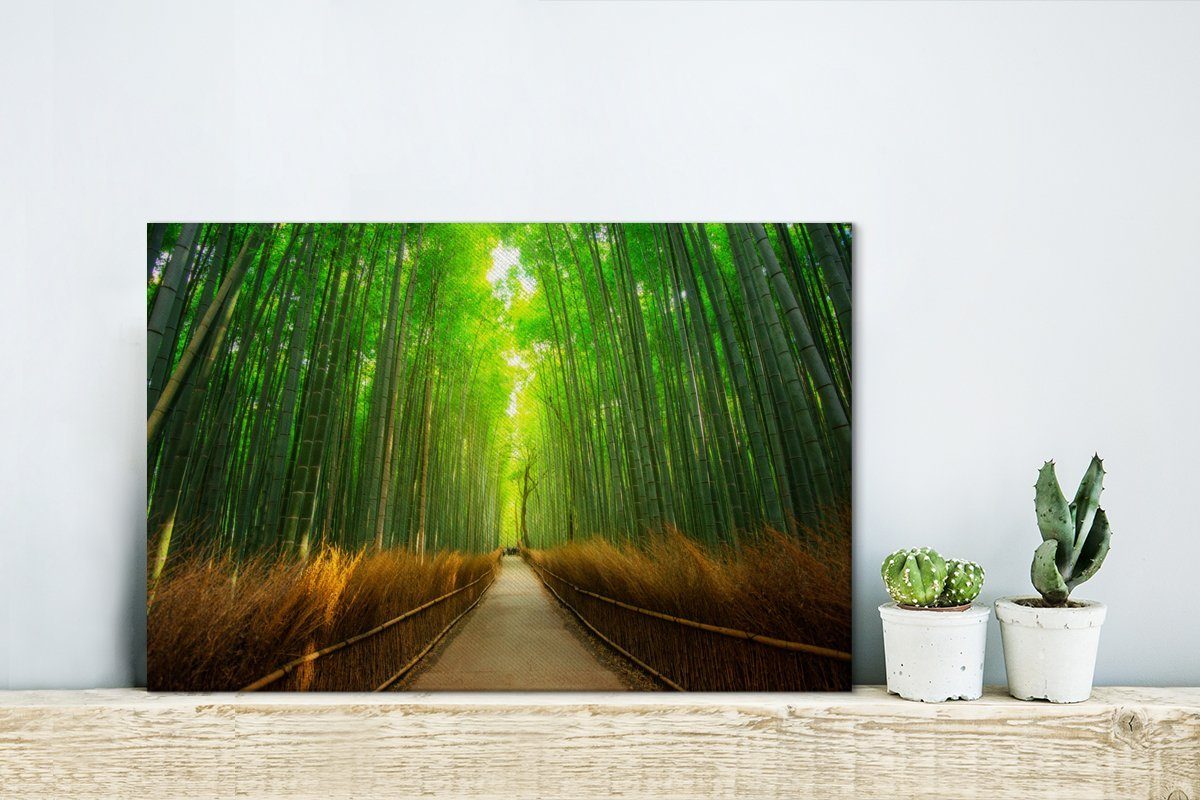 cm Weg durch Wald, Aufhängefertig, Wandbild (1 St), Wanddeko, OneMillionCanvasses® Leinwandbild den Leinwandbilder, 30x20