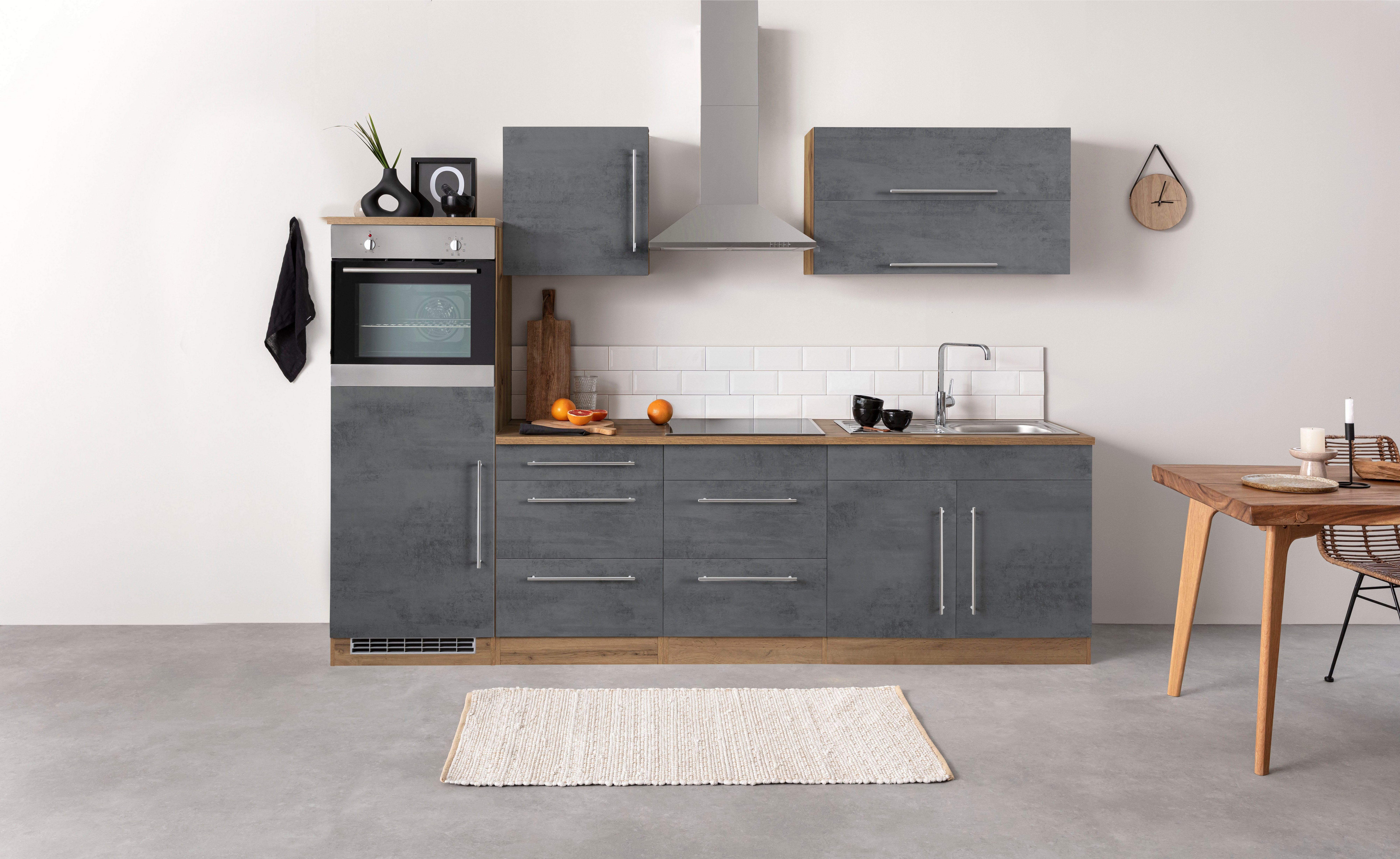 KOCHSTATION Küchenzeile KS-Samos, Breite 270 cm, günstig online kaufen