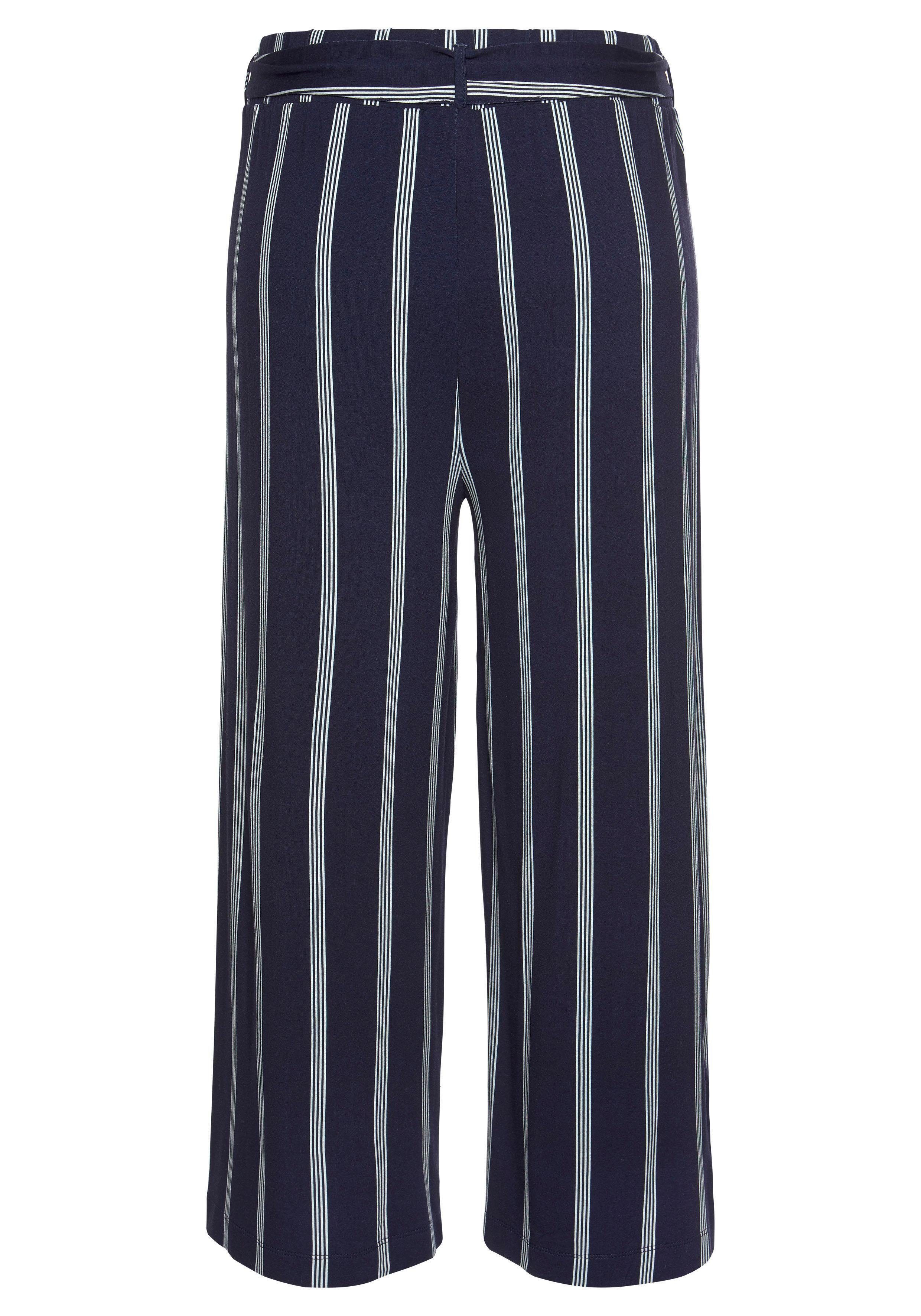 LASCANA Culotte (mit Bindegürtel) in Paperbag-Form, luftige Jerseyhose, leichte Sommerhose, casual