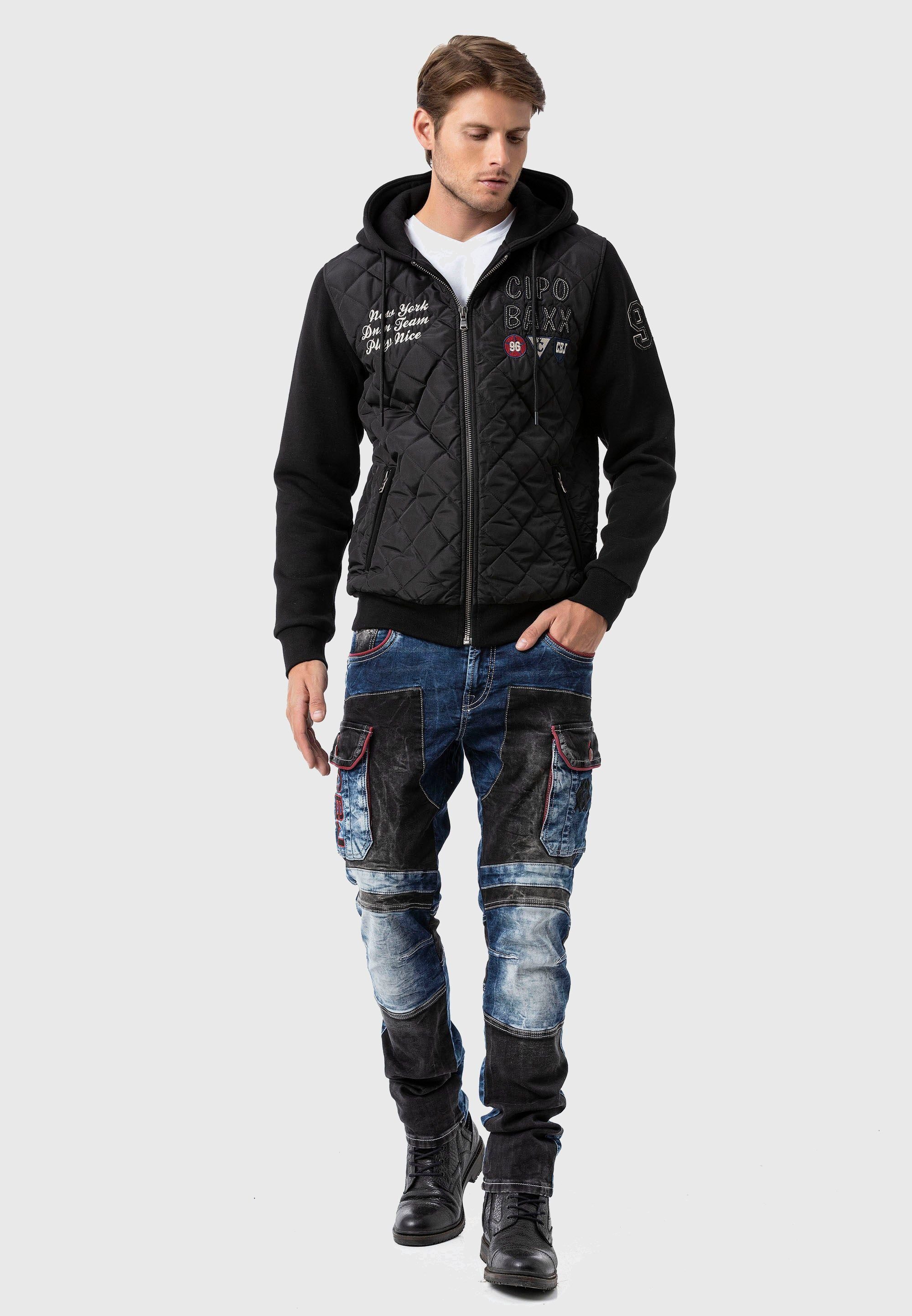 Cipo & Baxx Allwetterjacke Jacke mit Stickereien