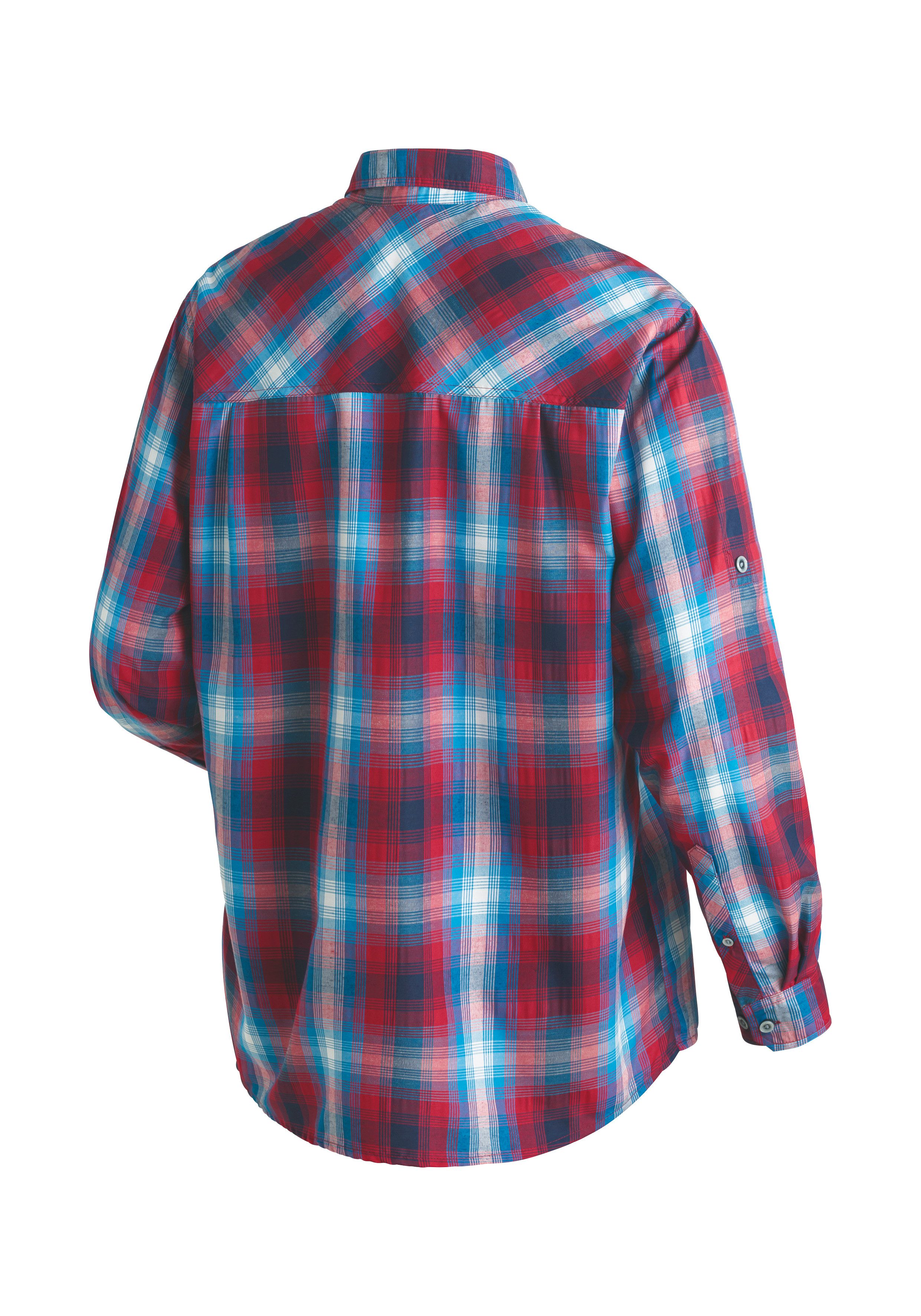 Maier Sports Funktionshemd Claas Herren Hemd langarm, karriertes Freizeithemd, Langarmhemd, Regular Fit