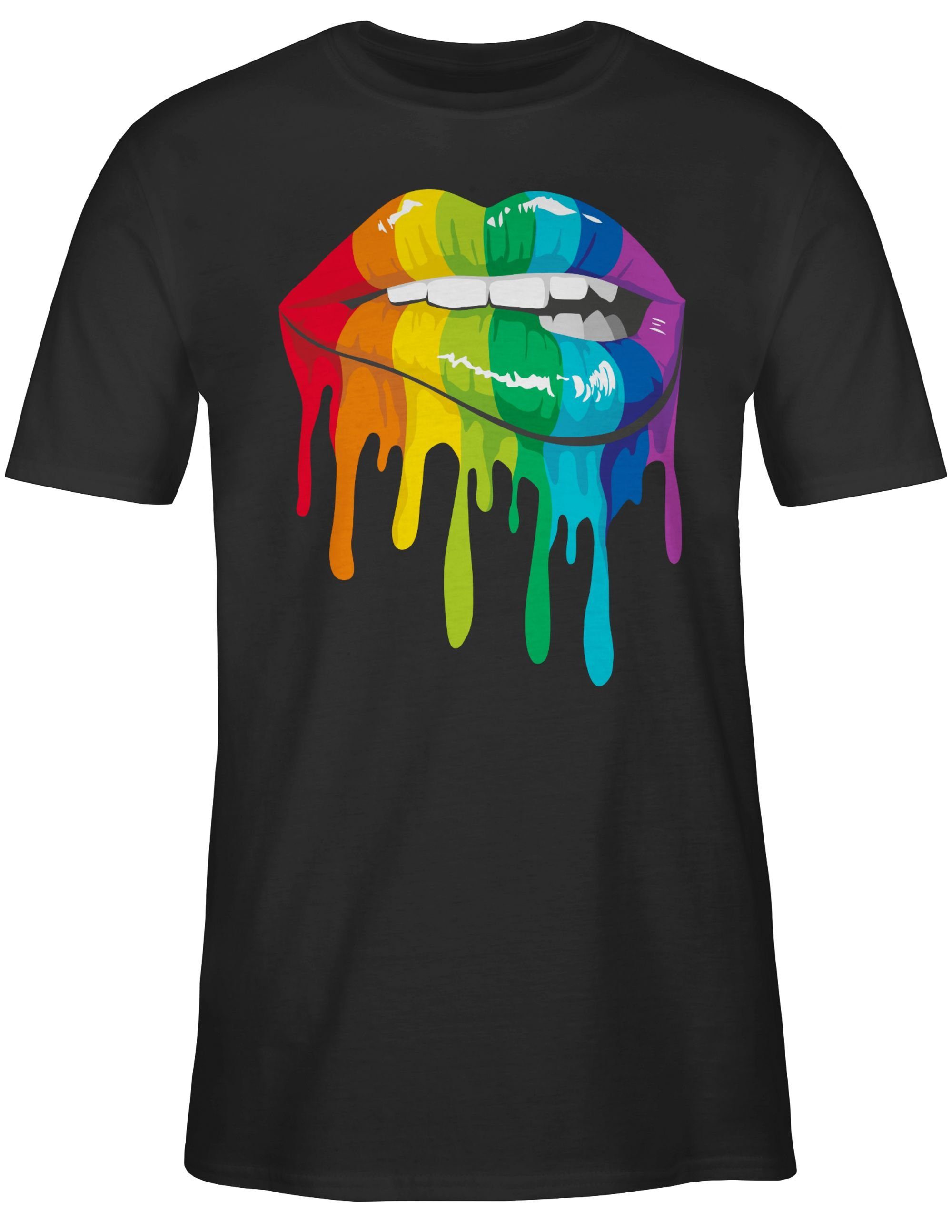 Shirtracer T-Shirt Lippen LGBT & LGBTQ LGBT Kleidung günstig online kaufen