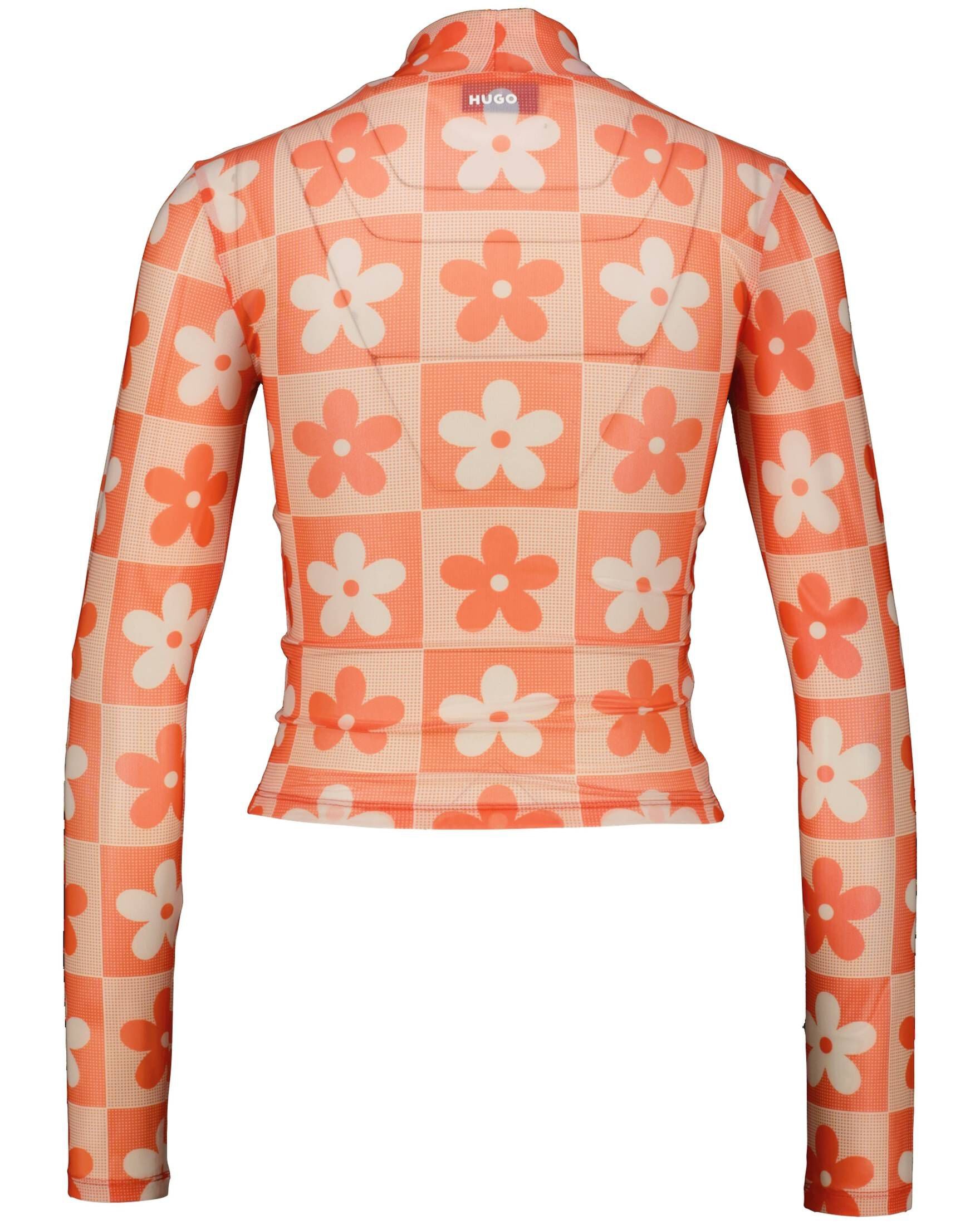 HUGO T-Shirt Damen Longsleeve aus Mesh günstig online kaufen