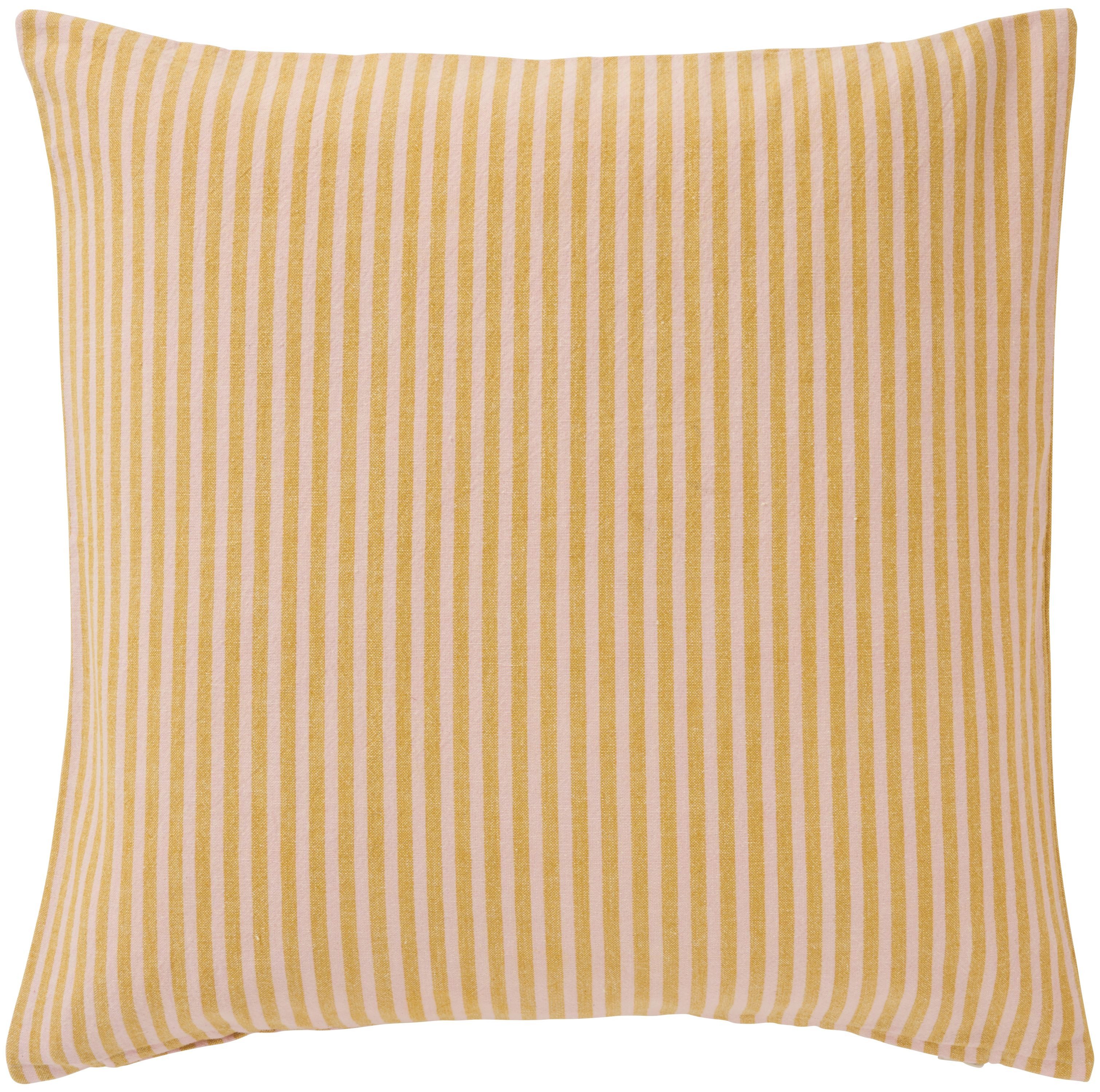 Ib Laursen Kissenbezug Ib Laursen - Kissenbezug Kissenhülle 50x50cm Gelb Rosa Streifen