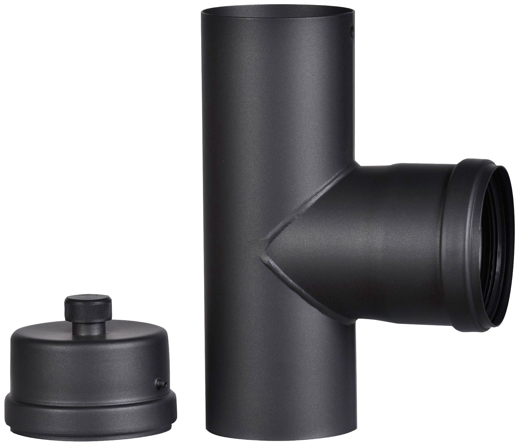 Firefix Ofenrohr, (2-tlg), T-Stück, 100 mm, 90 °, für 100 mm Pelletofenrohr