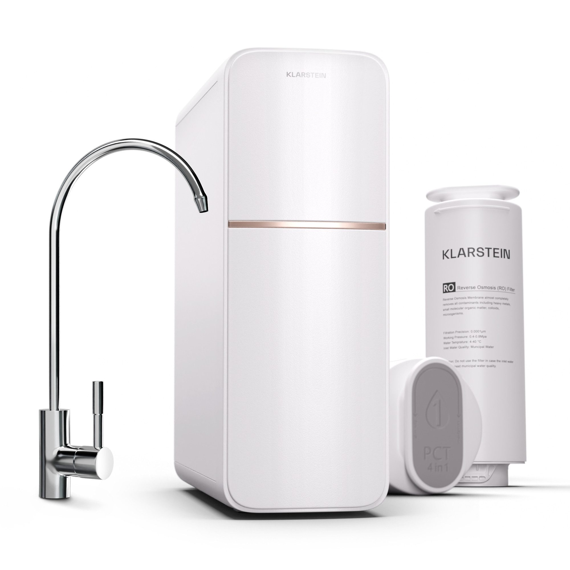 Klarstein Wasserfilter PureLine, Zubehör für PureLine 600, RO-Filter Wasserfilter maschine Wasserhahn Home Office