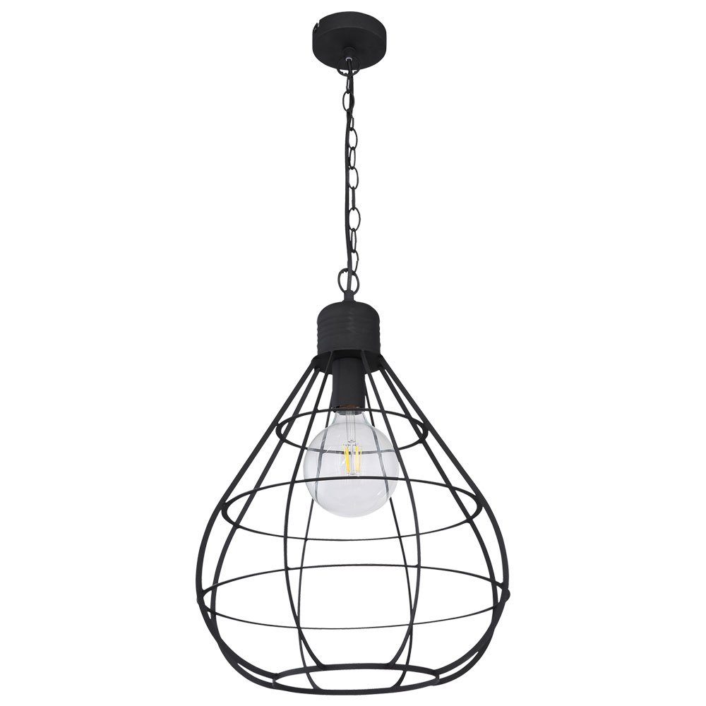 etc-shop LED Pendelleuchte, Leuchtmittel inklusive, Käfig Decken Leuchte Retro FERNBEDIENUNG Warmweiß, Lampe Farbwechsel, Pendel Hänge