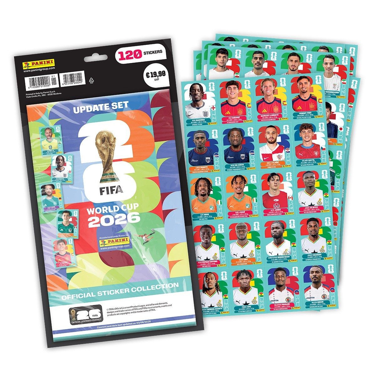 Panini Sammelkarte 2026 FIFA World Cup Sticker Update Set DE