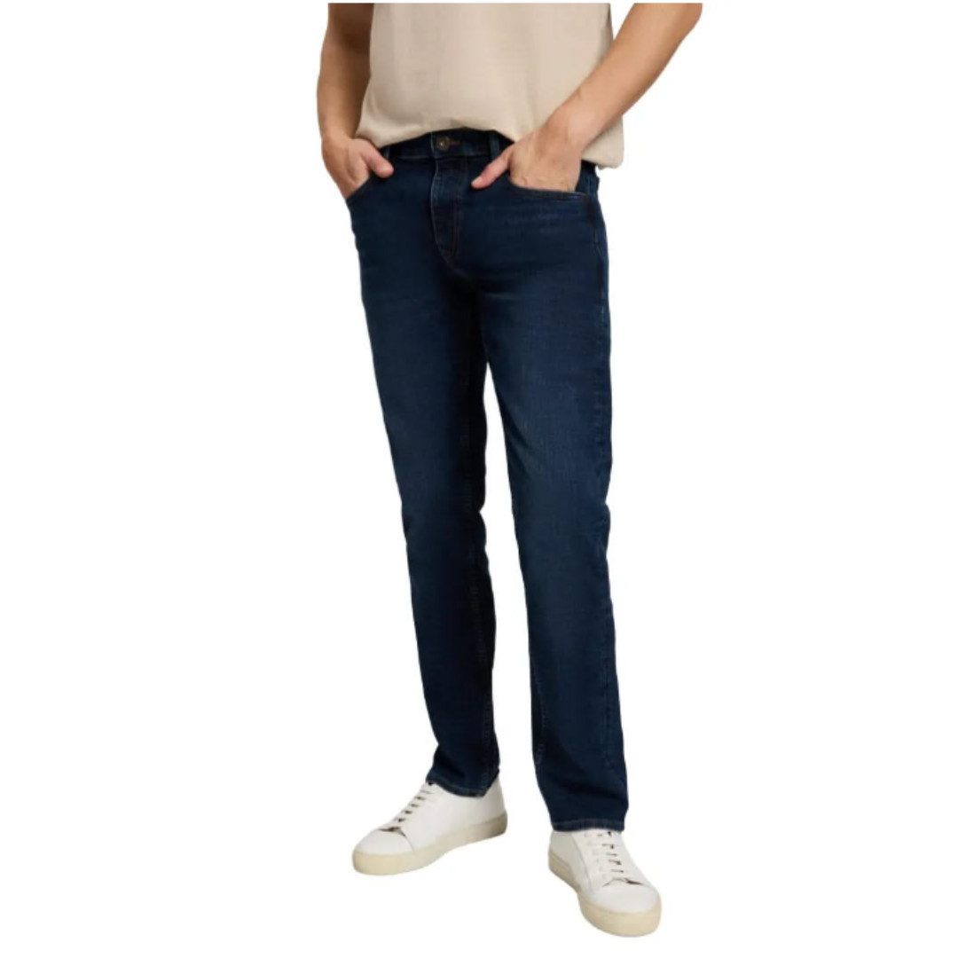 CROSS JEANS® Slim-fit-Jeans Damien E198-114 Mid Blue 5-Pocket Style