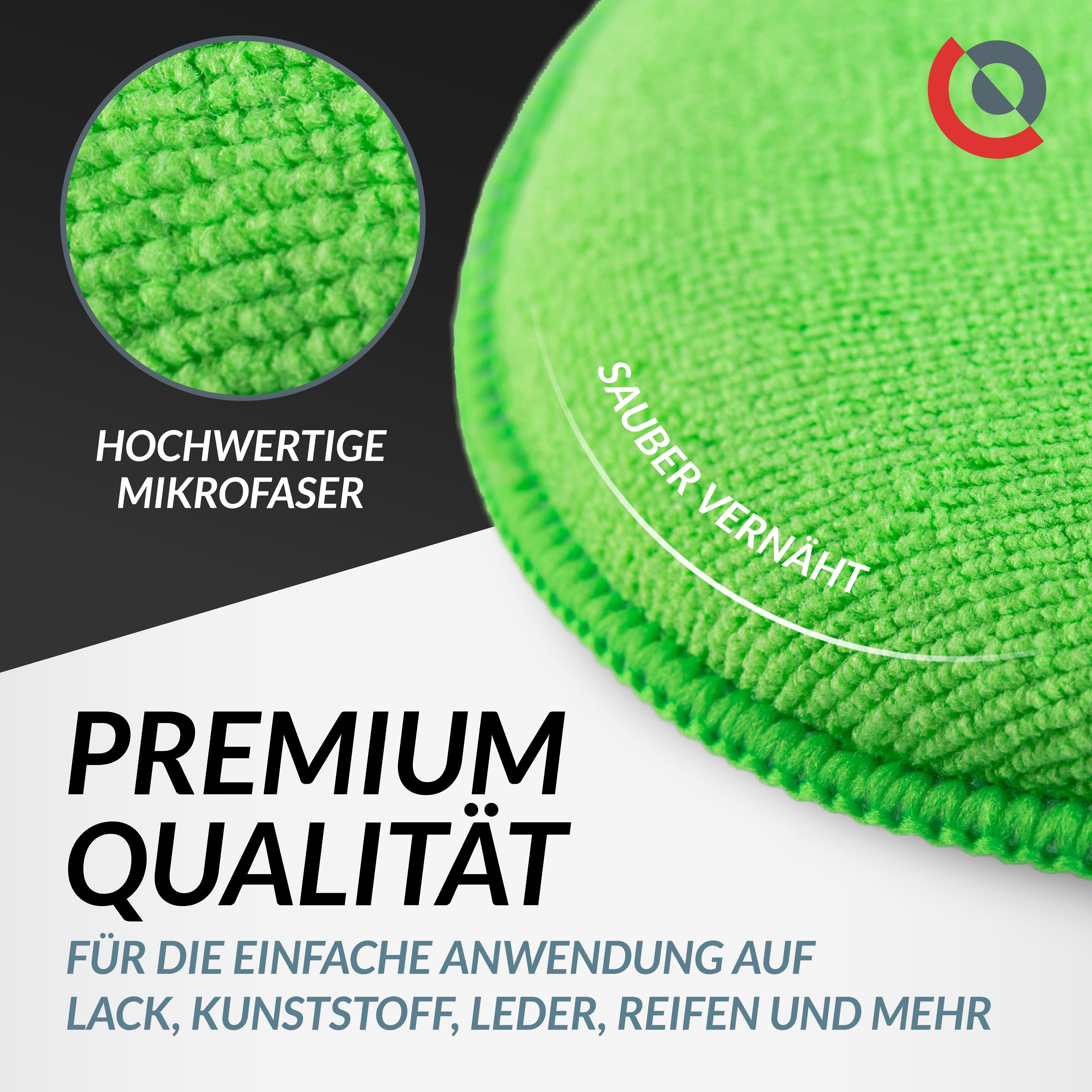 Glart 43PP Mikrofaser Auto Polierschwamm 3er Set, für Wachse & Polituren Mikrofaserpad (40% PE 10% PA 50% Polyurethan)
