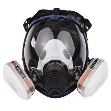 Tidyard Verkleidungsmaske Wiederverwendbares 16 in 1 Vollgesichts-Atemschutzgerät, (Vollgesichtsschutz, Gasschutz-Atemschutzmaske), für Lackiermaschinen Polieren Schweißen und anderen Arbeitsschutz